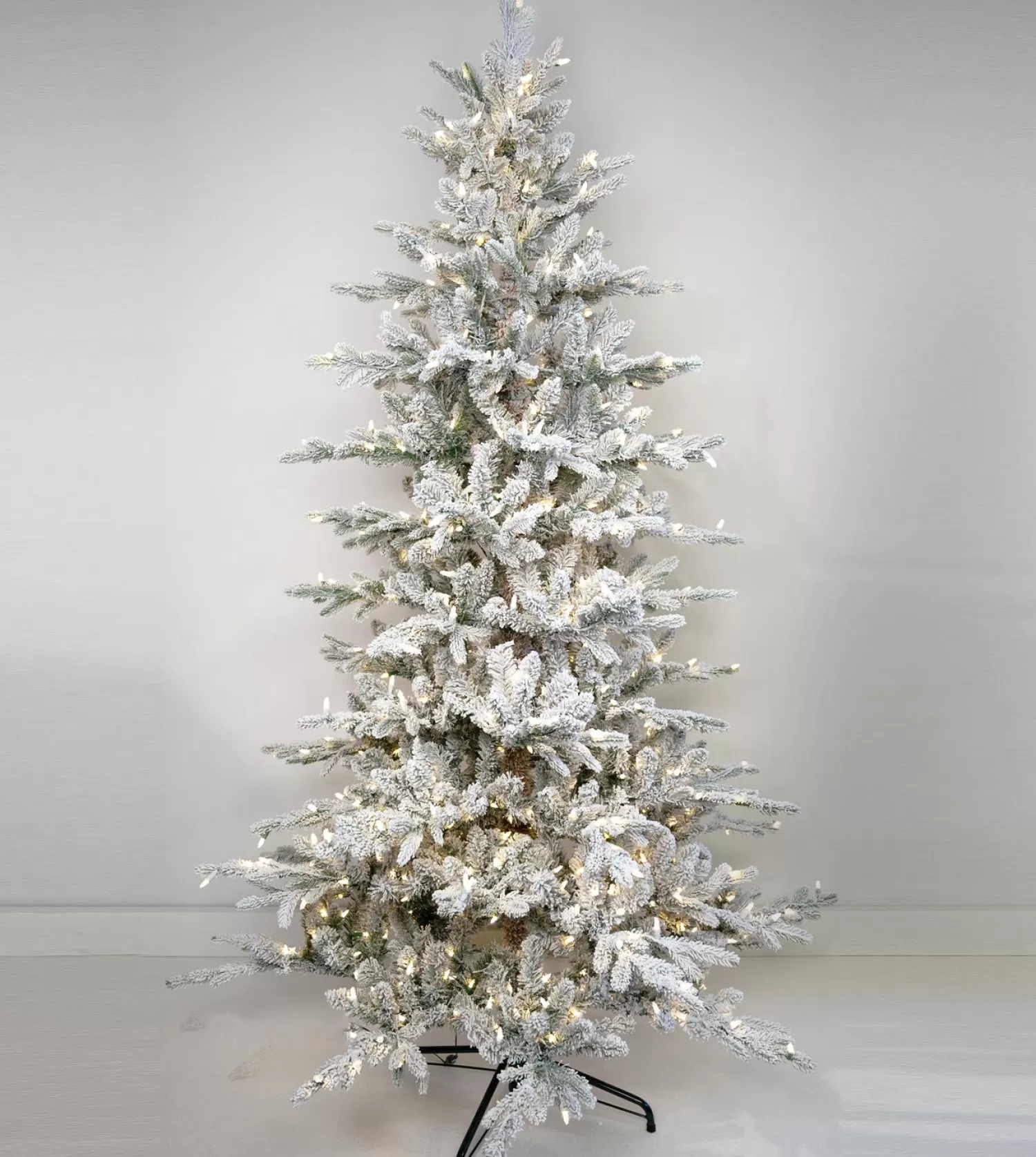 Flash Sale Treetime 10' Flocked Appalachian Fir TREE - CLEAR LED