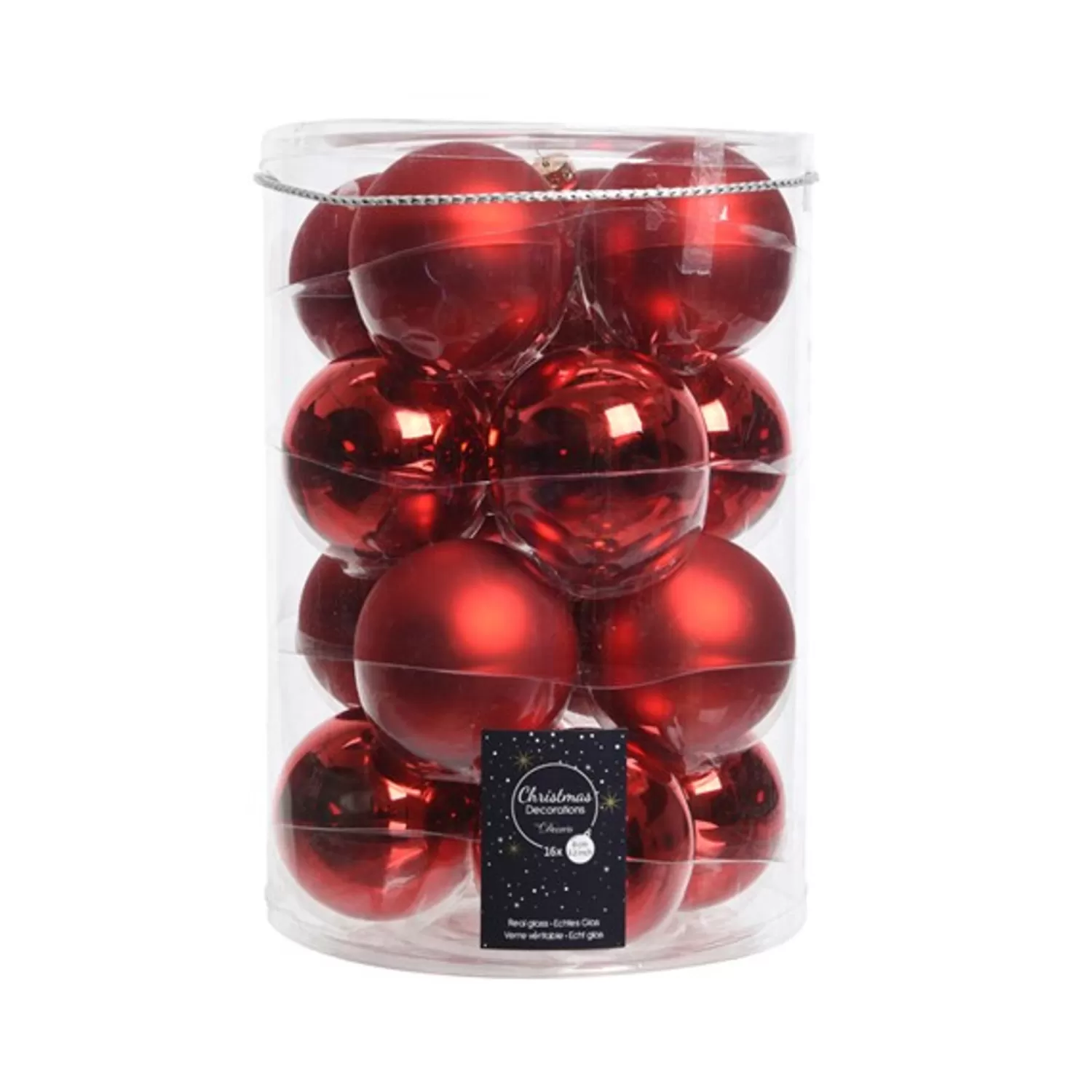 Best Treetime 16 Pc. Christmas Red Glass Ball Ornament Set