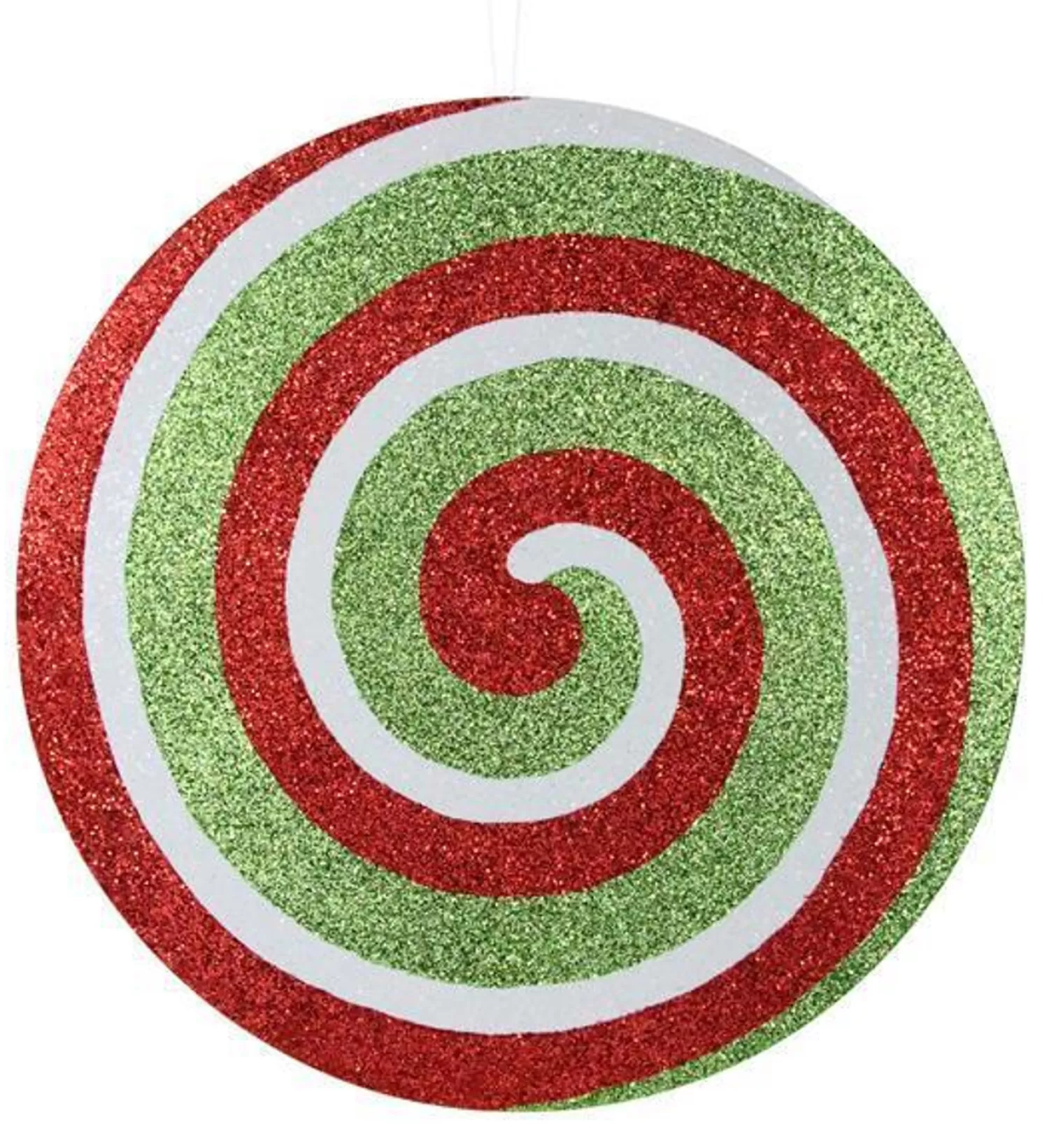 Best Sale Treetime 20" Glittered Peppermint Swirl