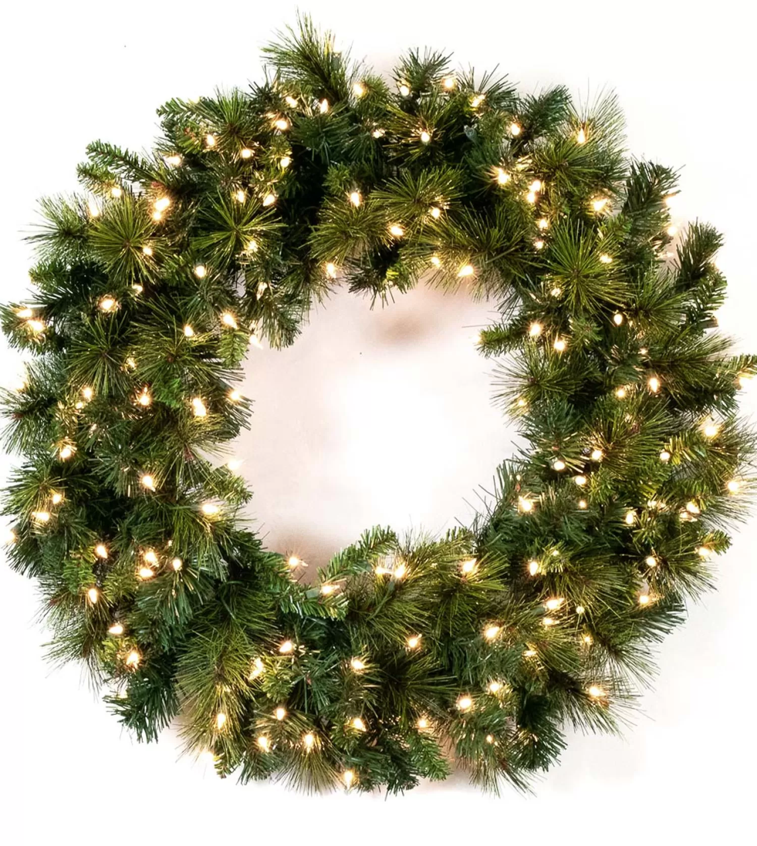 Outlet Treetime 24" Brighton Pine Wreath - Clear