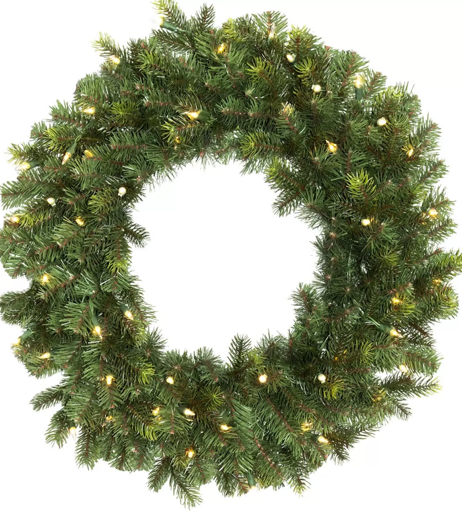 Outlet Treetime 24" Wexford Spruce Wreath - Clear LED (Clearance)