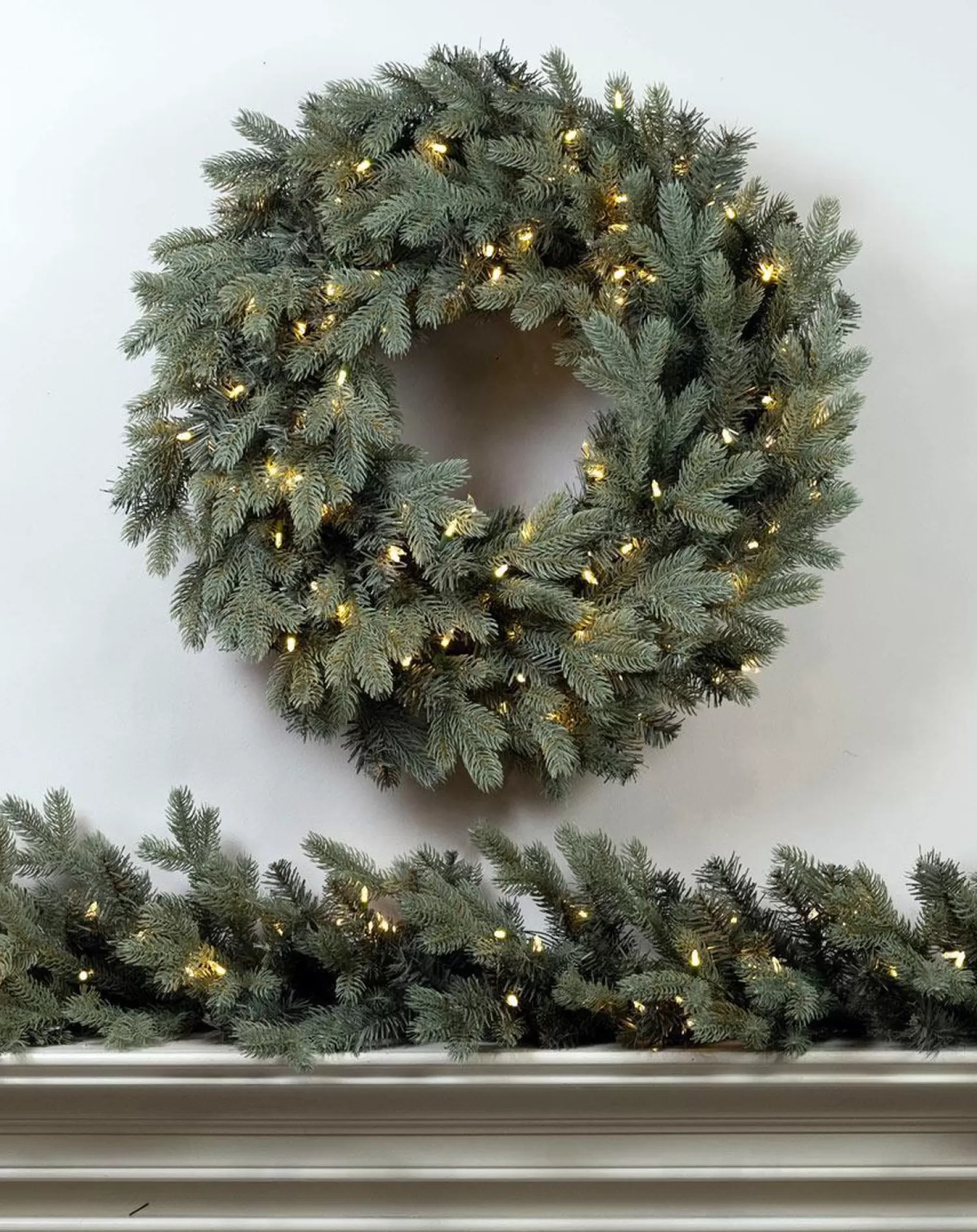 Cheap Treetime 30" Savoy Blue Spruce Wreath - ColorChange LED