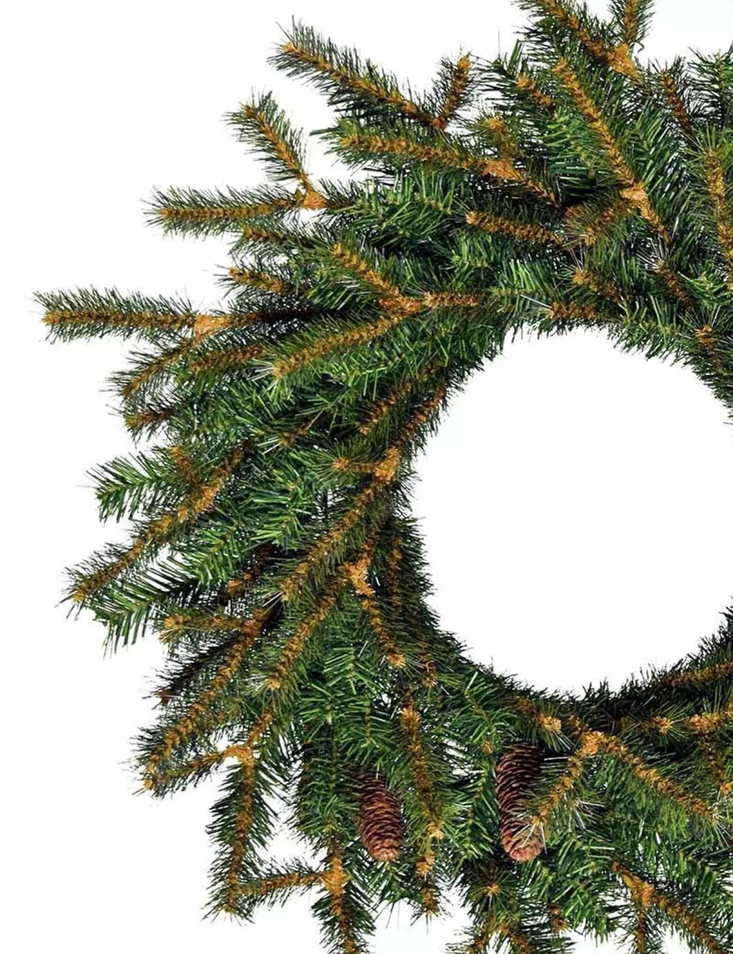 Store Treetime 32" Farmhouse Pine Wreath - Clear LED (Clearance)