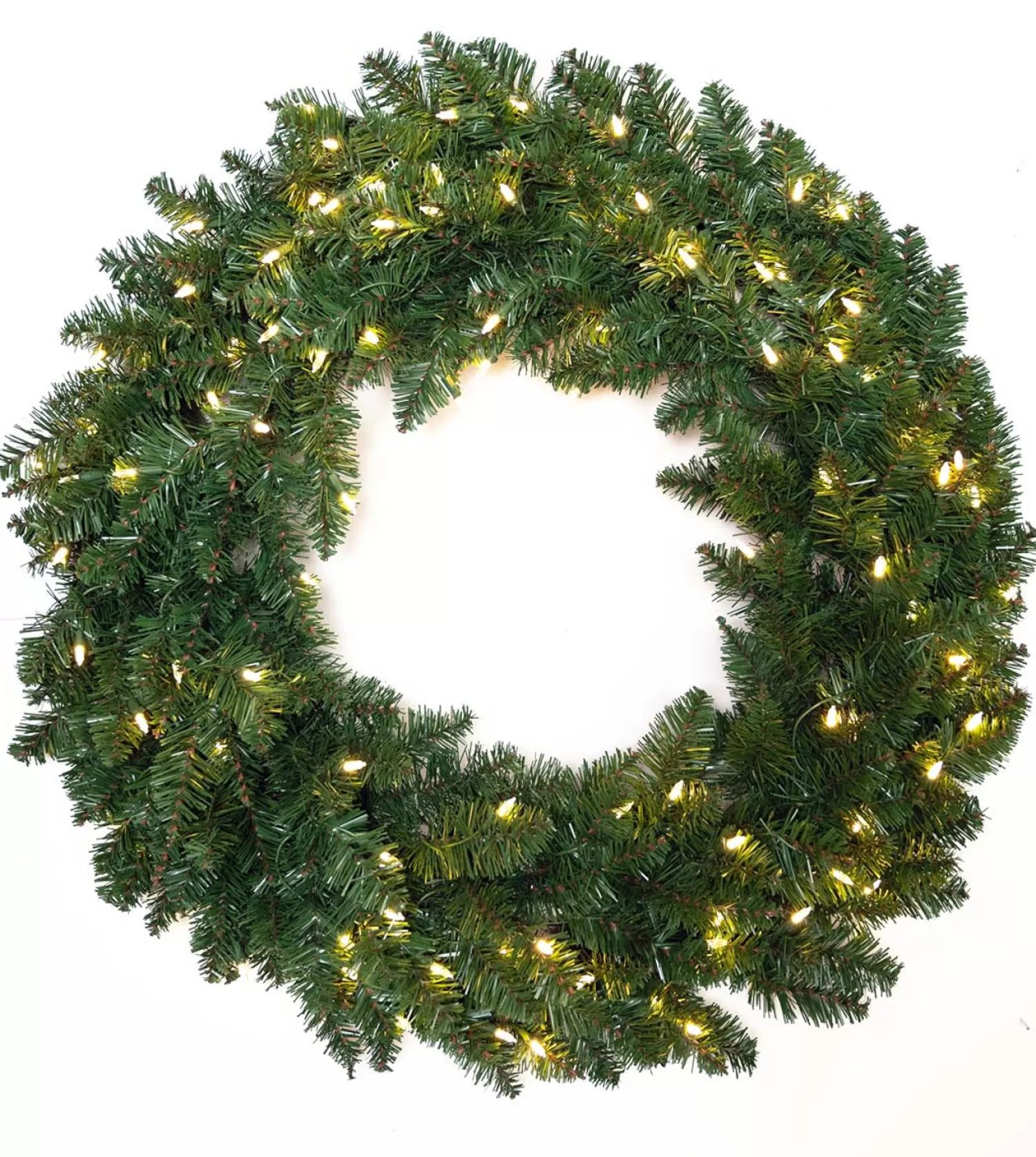 Store Treetime 36" Finley Spruce Wreath - Clear LED