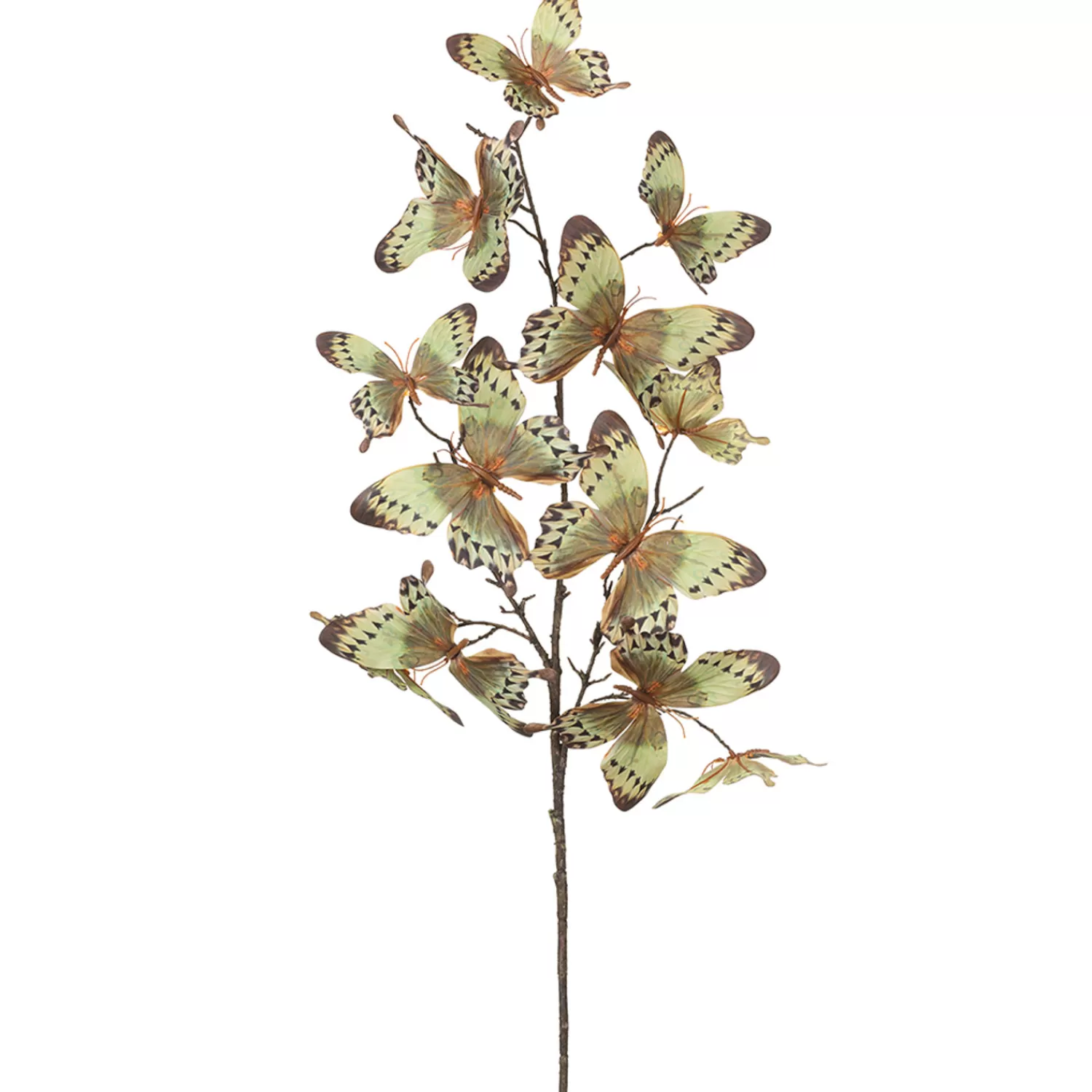 Shop Treetime 37" Butterfly Spray Green And Brown