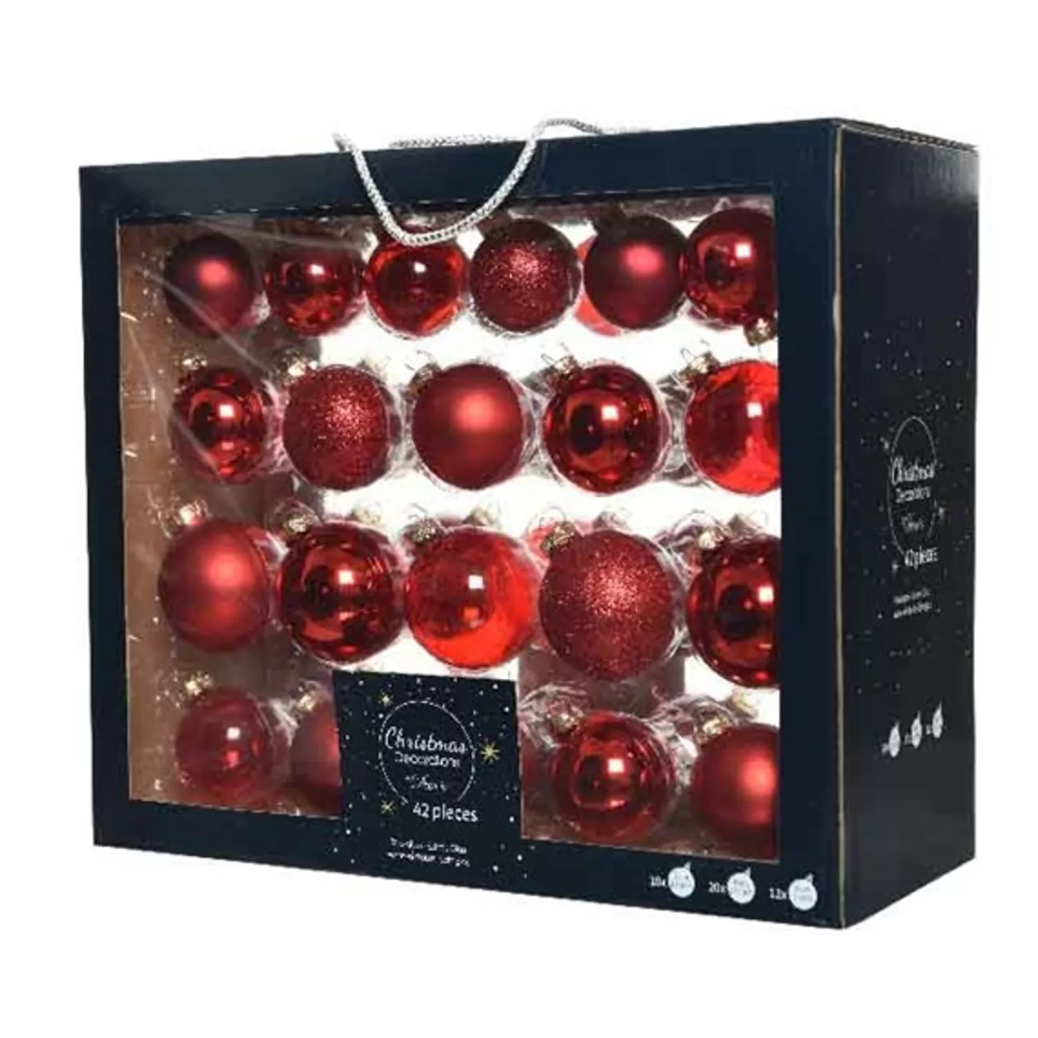 Sale Treetime 42 Pc. Red Glass Assorted Ornaments