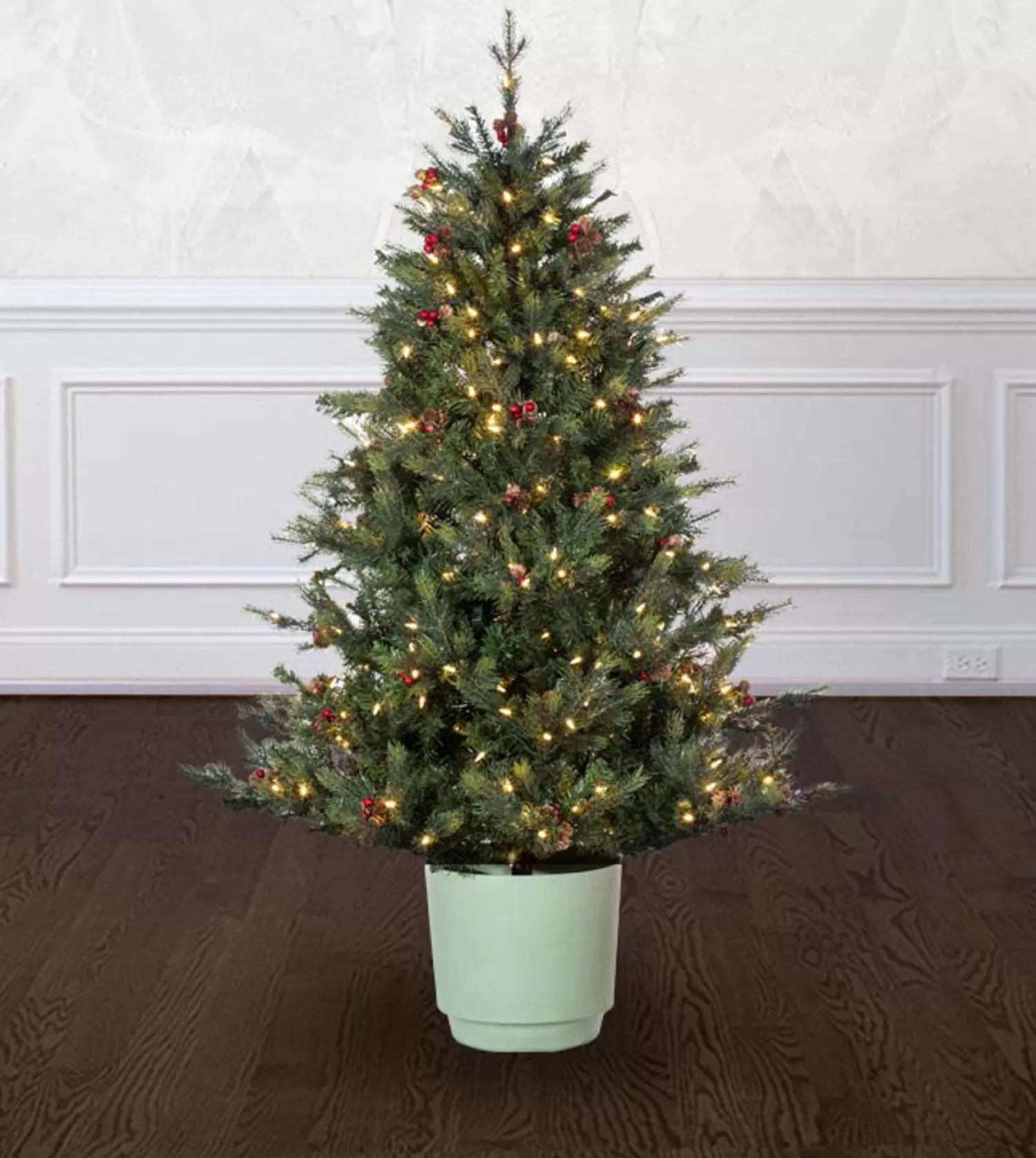 Cheap Treetime 5' Santa Fe POTTED Tree - Clear LED