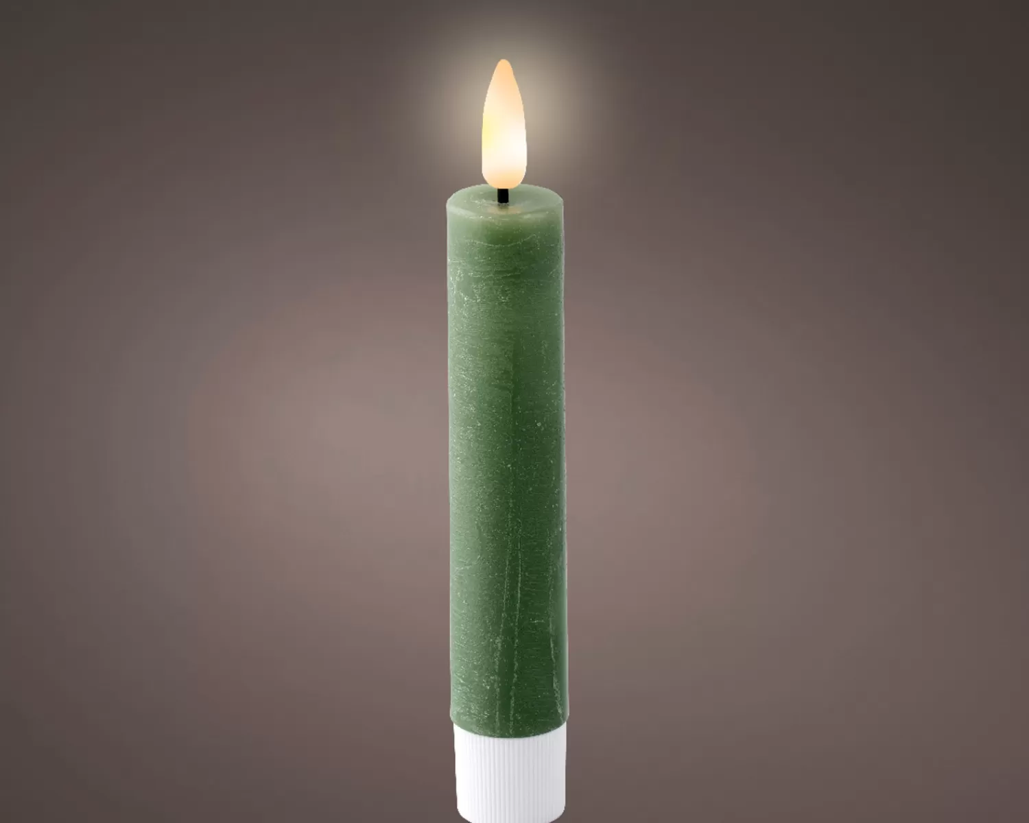 Fashion Treetime 6.3" LED Wick, Wax Dinner Candle, Green