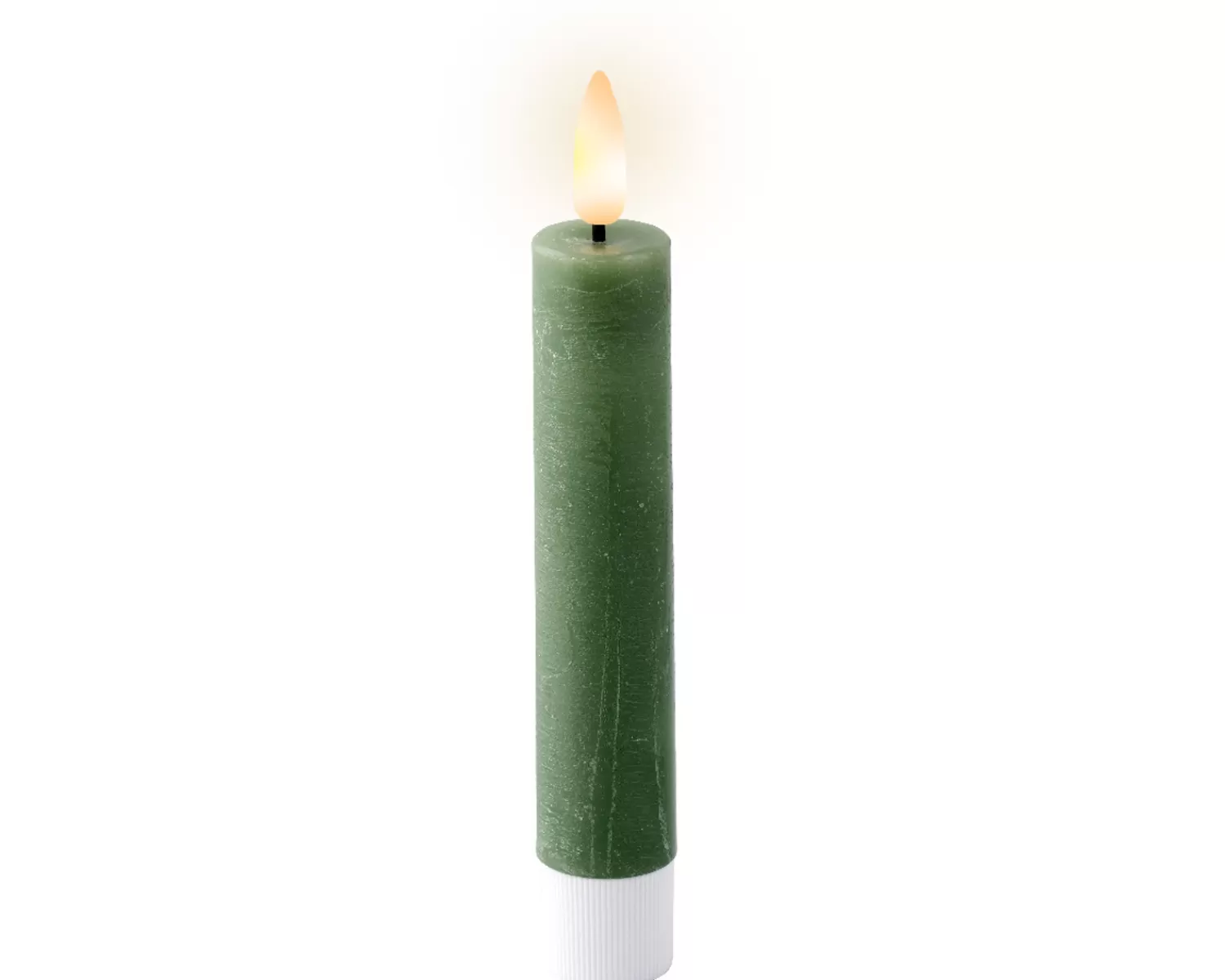 Fashion Treetime 6.3" LED Wick, Wax Dinner Candle, Green