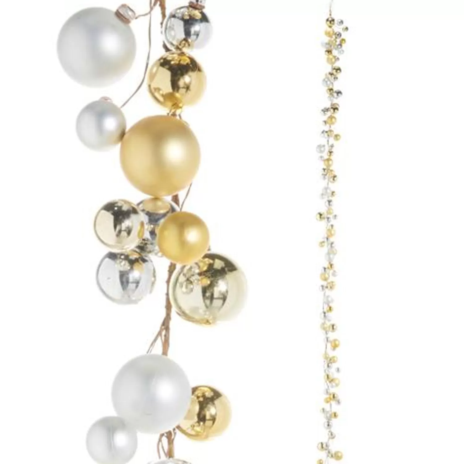 Outlet Treetime 6' Gold And Silver Ball Garland