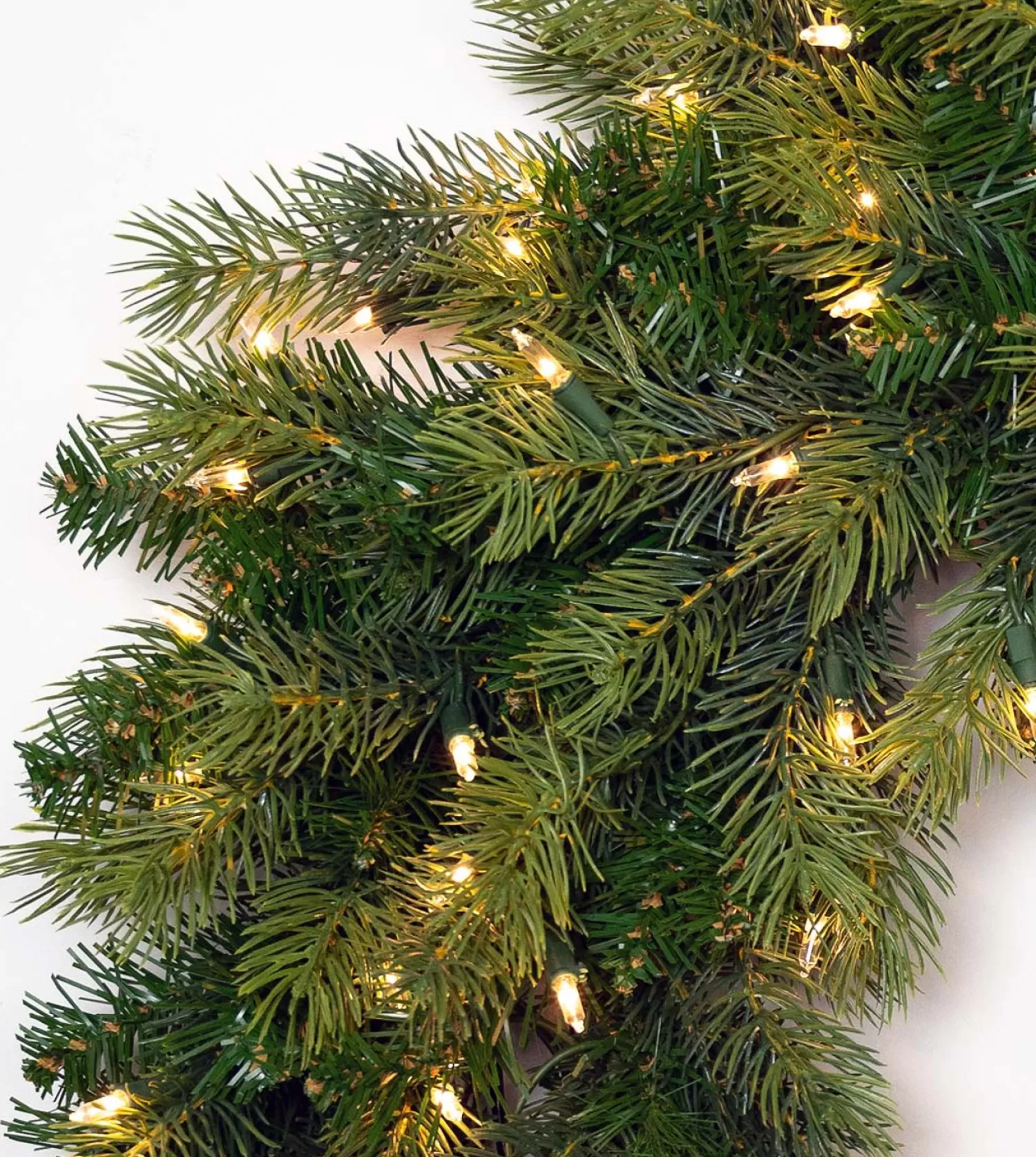 Shop Treetime 6' X 14" Annabelle Pine Garland - Battery Operated Clear LED