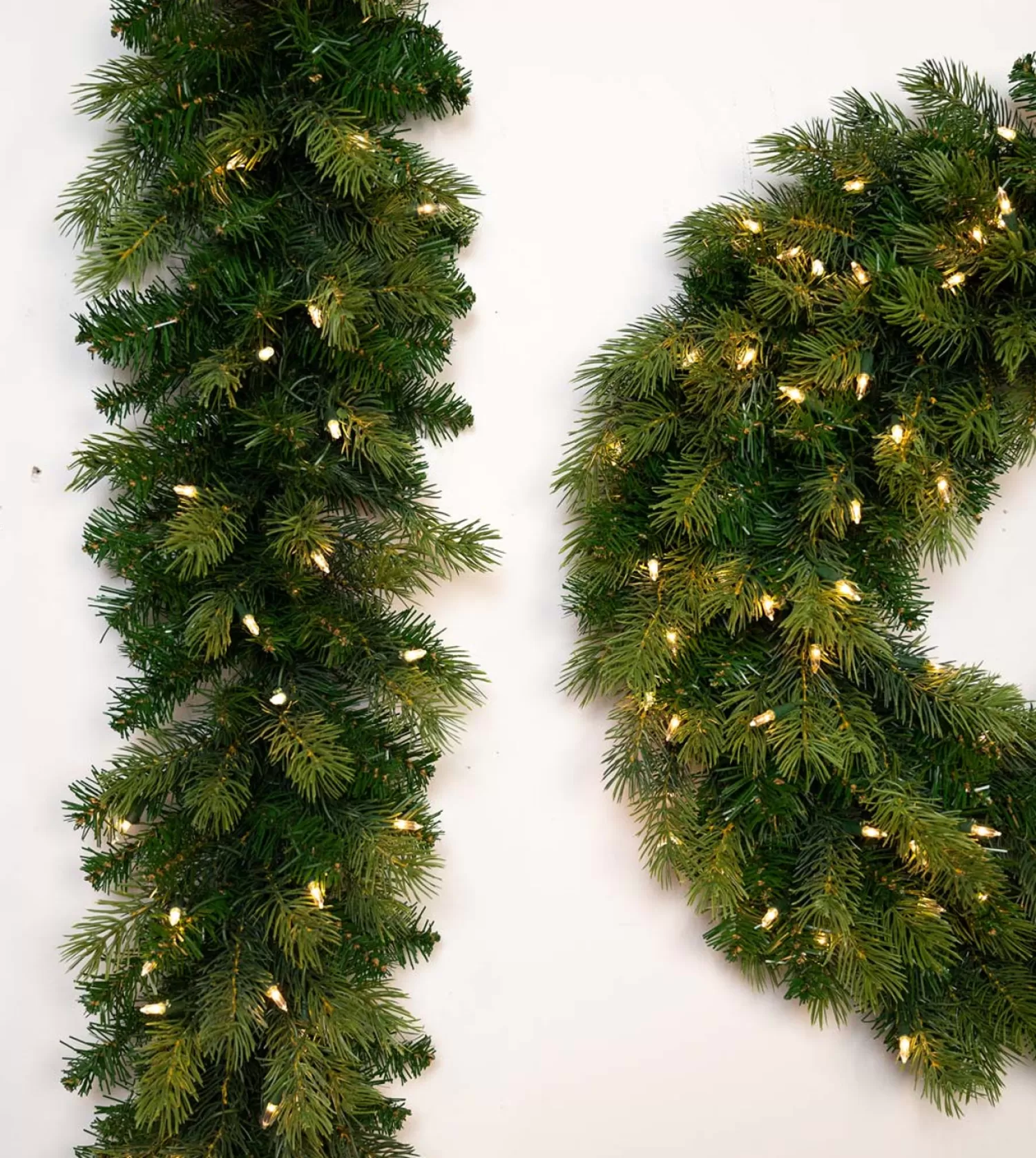 Shop Treetime 6' X 14" Annabelle Pine Garland - Battery Operated Clear LED