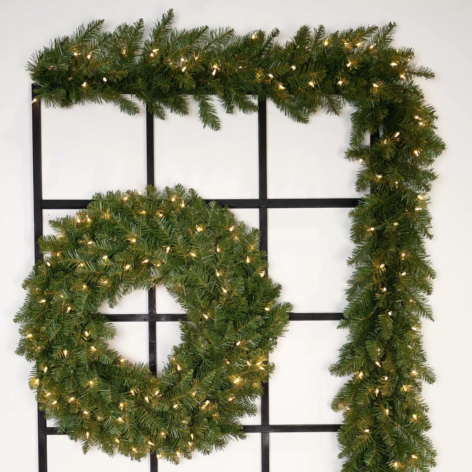 Cheap Treetime 6' X 14" Ashton Spruce Garland - Battery Operated Clear LED