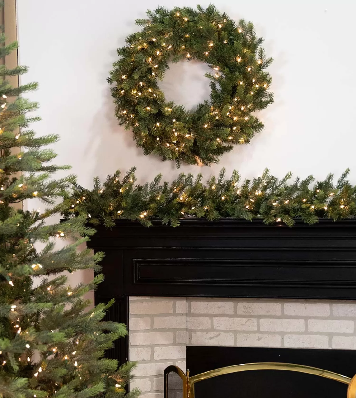 Online Treetime 6' X 14" Victorian Fir Garland - Battery Operated Clear LED