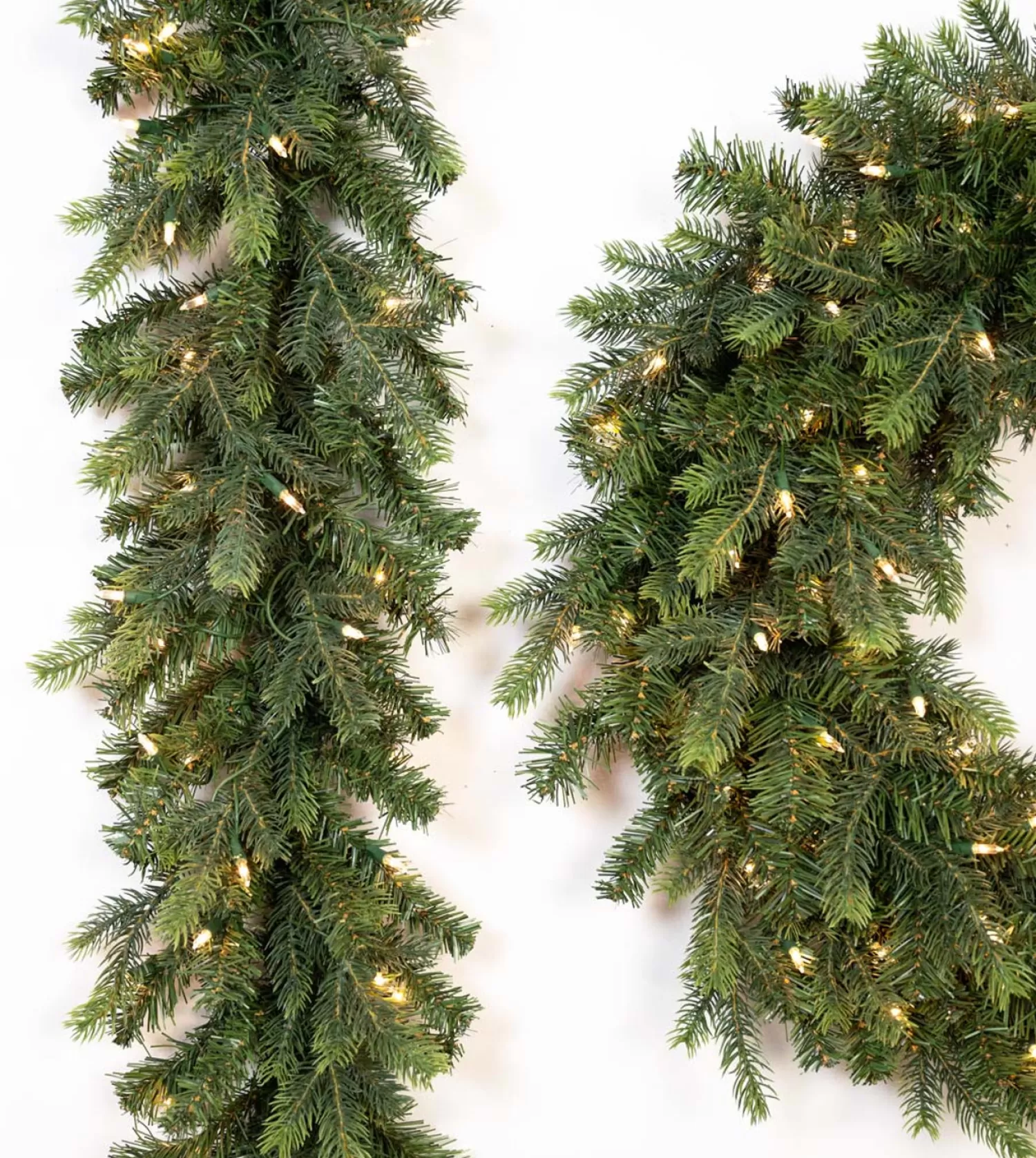 Online Treetime 6' X 14" Victorian Fir Garland - Battery Operated Clear LED