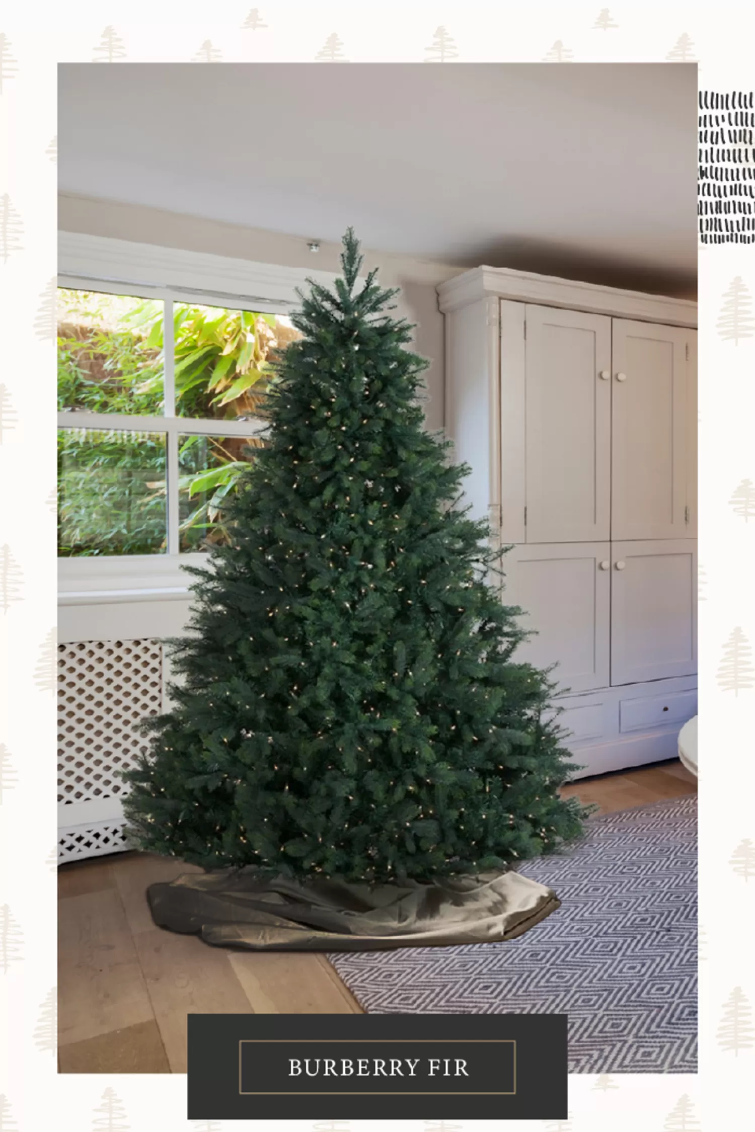 Hot Treetime 7.5' Burberry Fir Tree - ColorChange LED