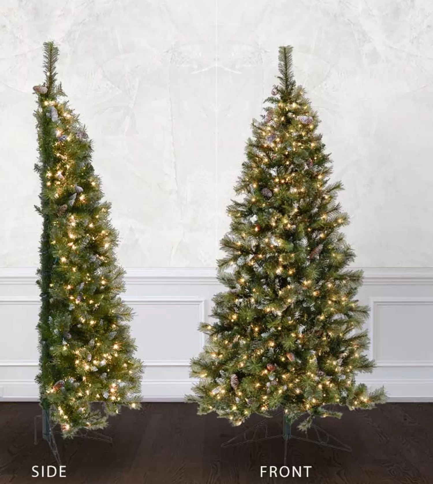 Online Treetime 7' Half Wall Mixed Pine Tree - Clear