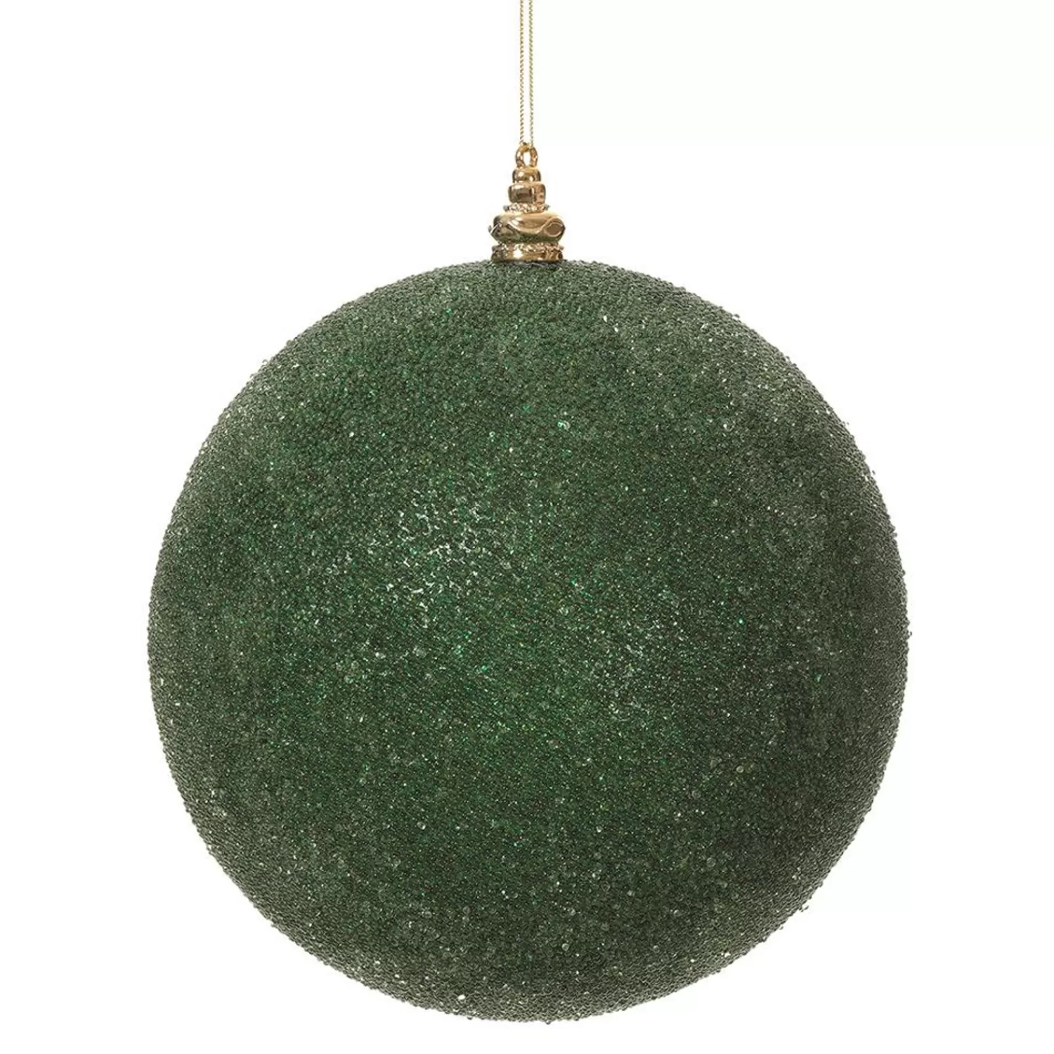 Best Treetime 8" Beaded Plastic Ball Ornament Green