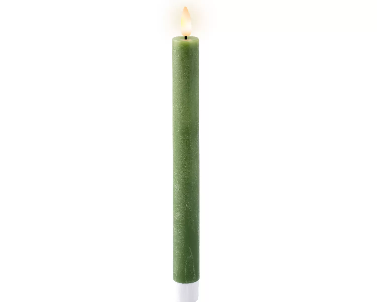 Fashion Treetime 9.6" LED Wick, Wax Dinner Candle, Box Of 2, Green