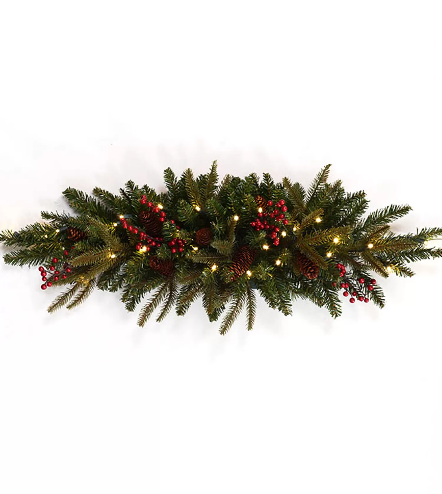 Online Treetime 9' PLUG IN Mixed Frasier Garland - Clear LED (Clearance)