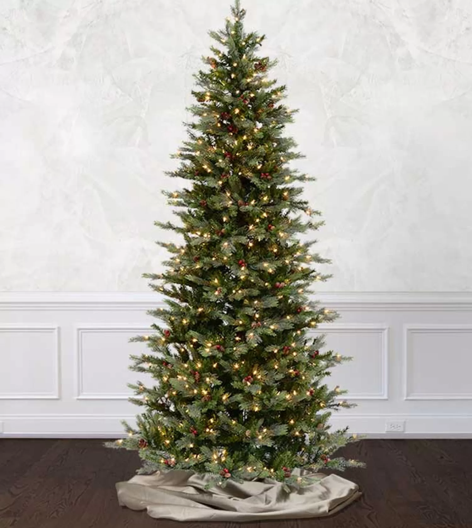 Clearance Treetime 9' Slim Santa Fe Tree - ColorChange LED