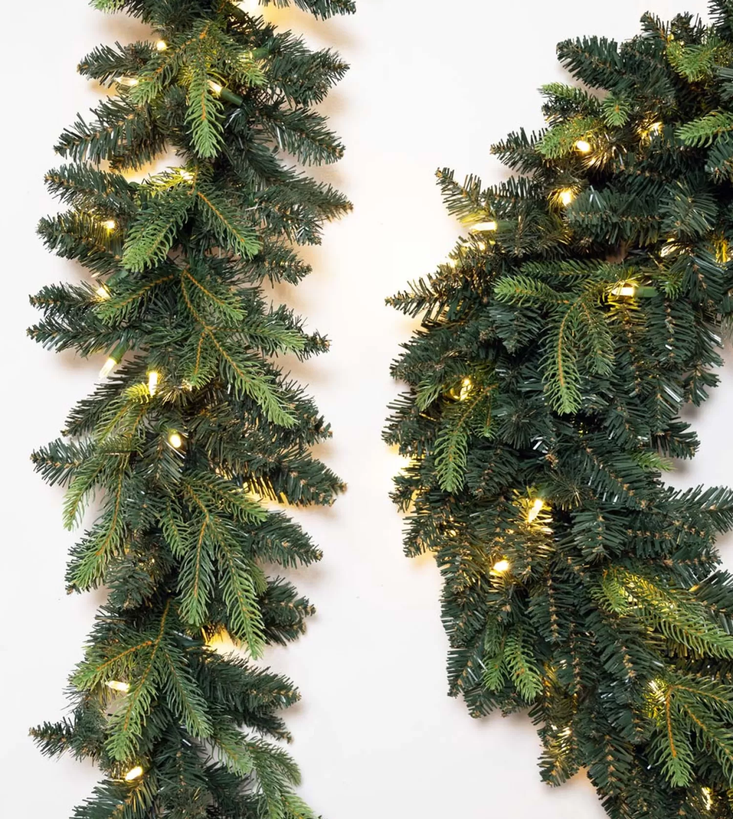 New Treetime 9' X 12" Western Balsam Garland - ColorChange LED
