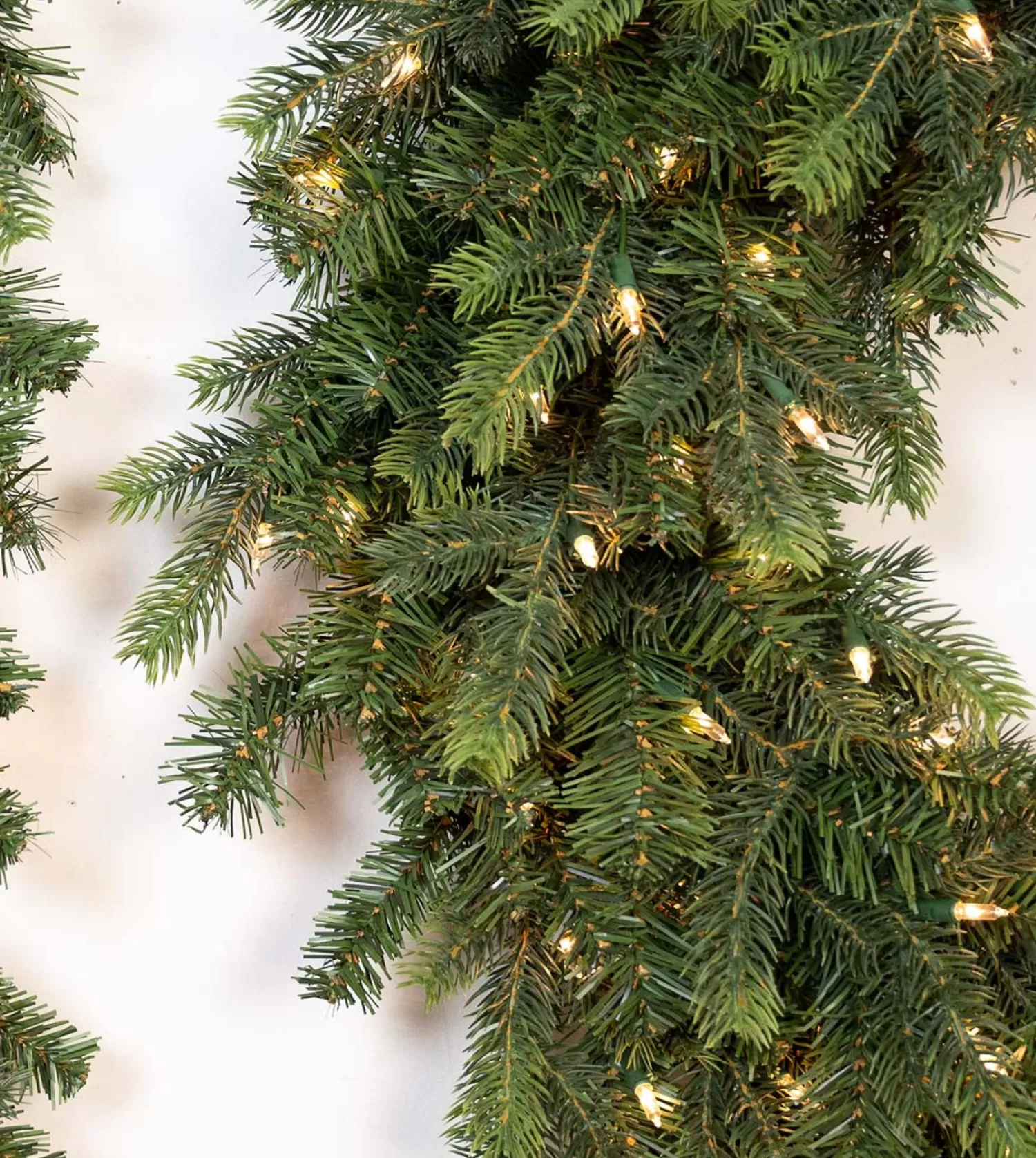 New Treetime 9' X 14" Victorian Fir Garland - Clear LED