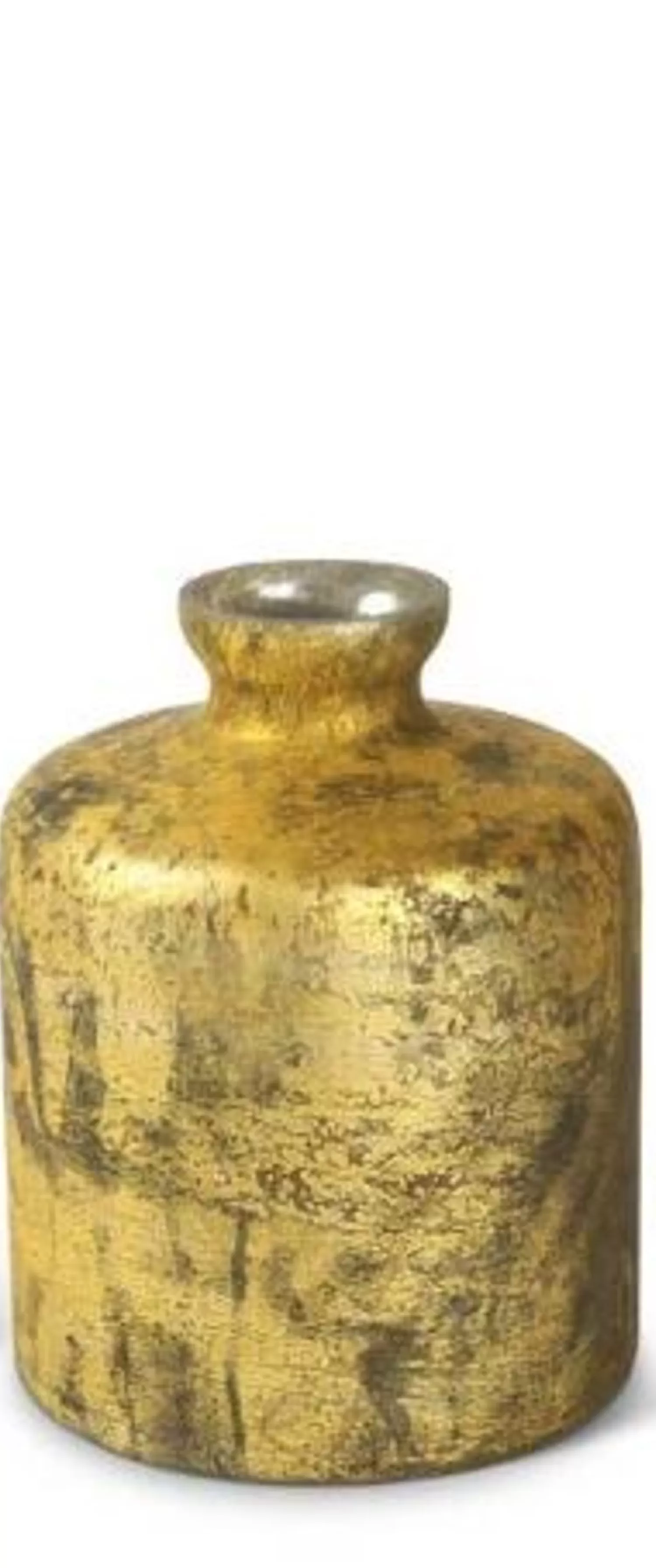 Hot Treetime Antique Glass Gold Matte Bottle Vase 11"