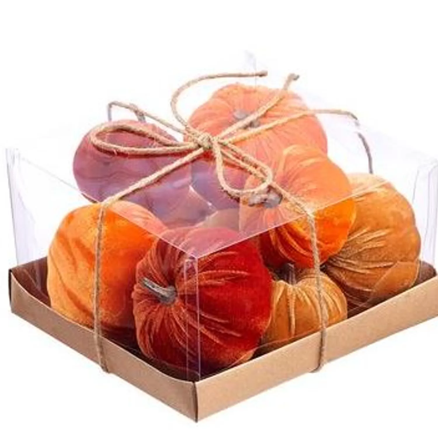 Flash Sale Treetime Box Of 10 Velvet Pumpkins