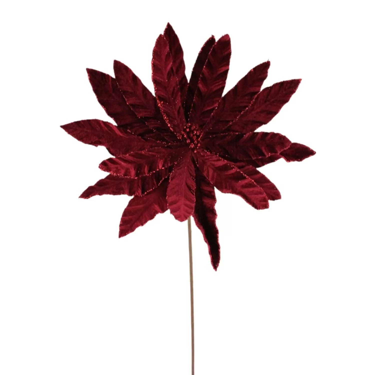 Fashion Treetime Burgandy Velvet Flower Stem 22"