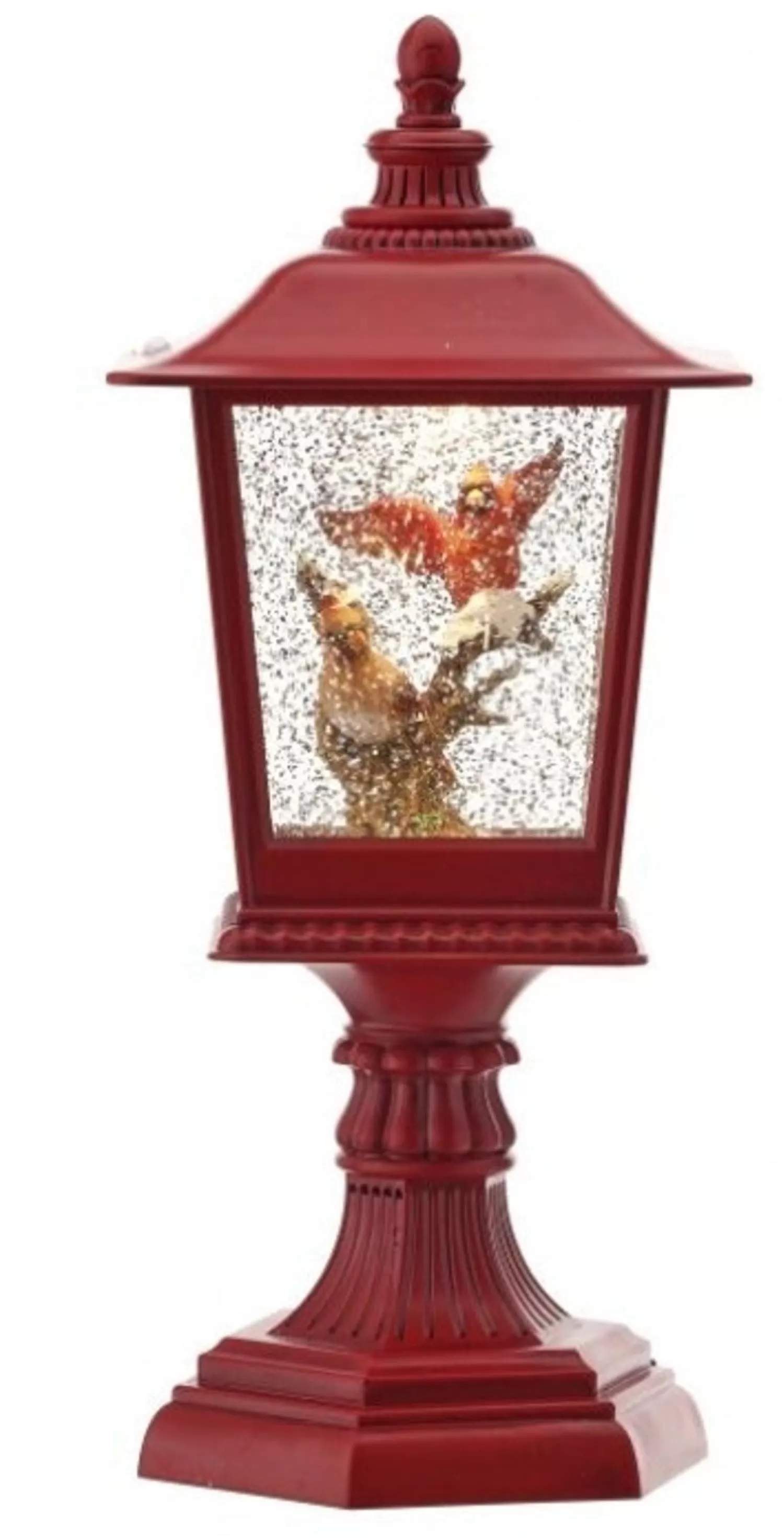 Sale Treetime Cardinal In Lantern Water Globe 12", LED/Btry/USB