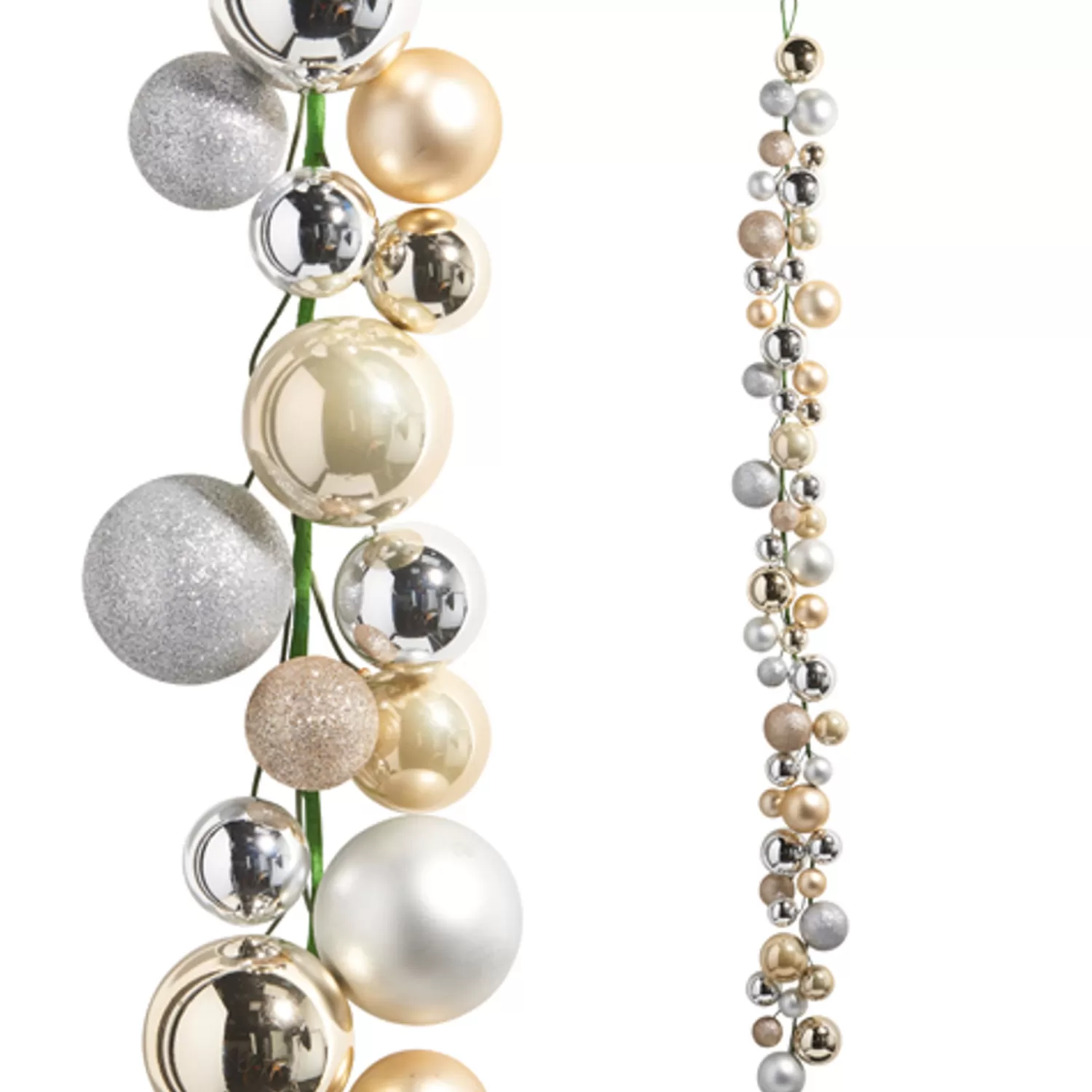 Cheap Treetime Champagne Ball Garland 6'