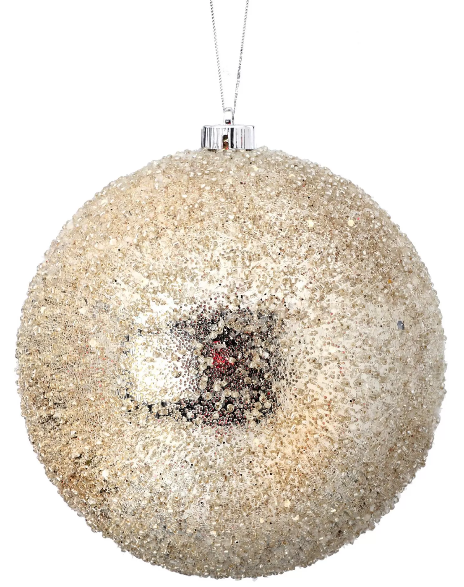 Discount Treetime Champagne Iced Metallic Ball Ornament