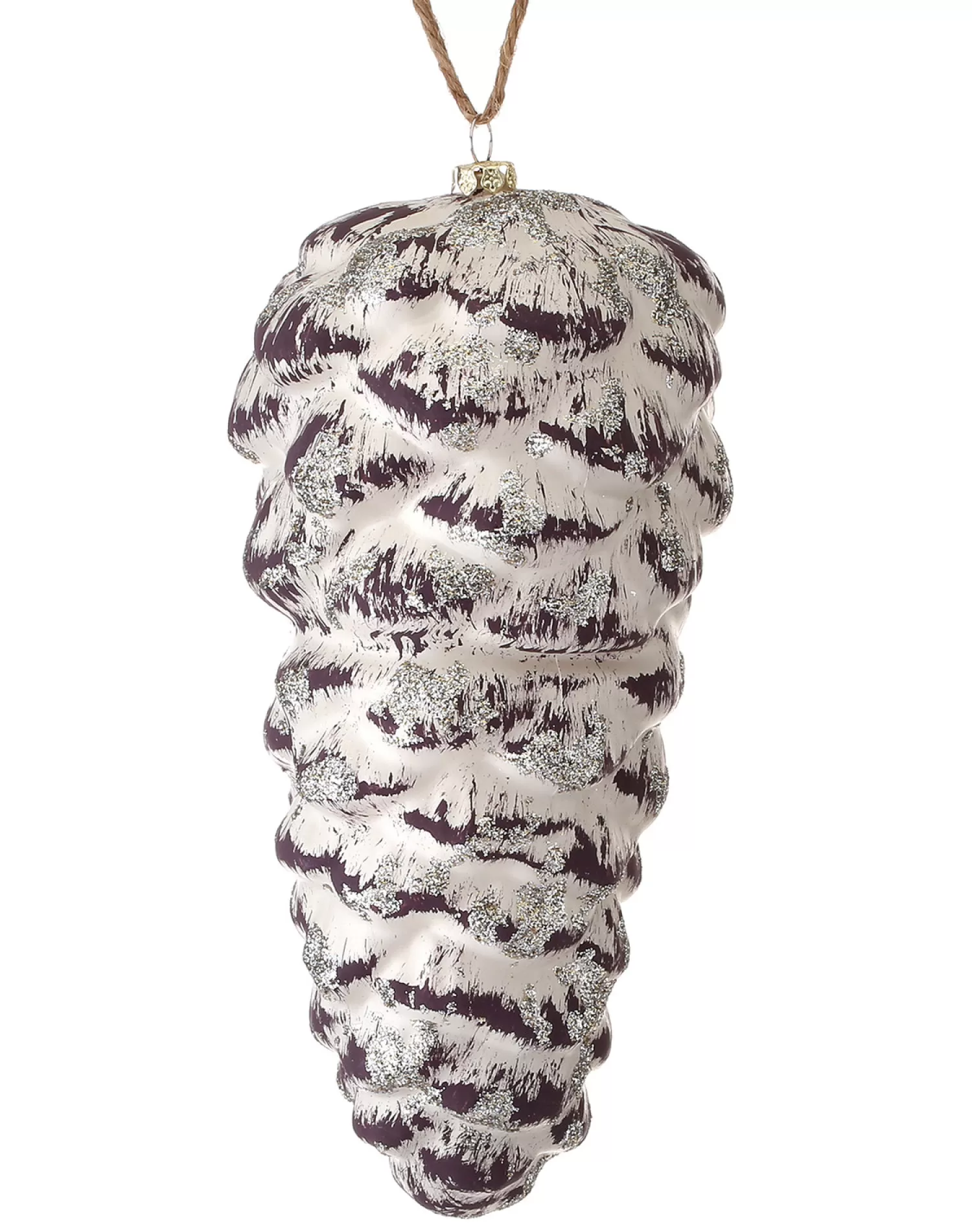 Cheap Treetime Frstd Brn Glttr Pine Cone Orn 7.5"