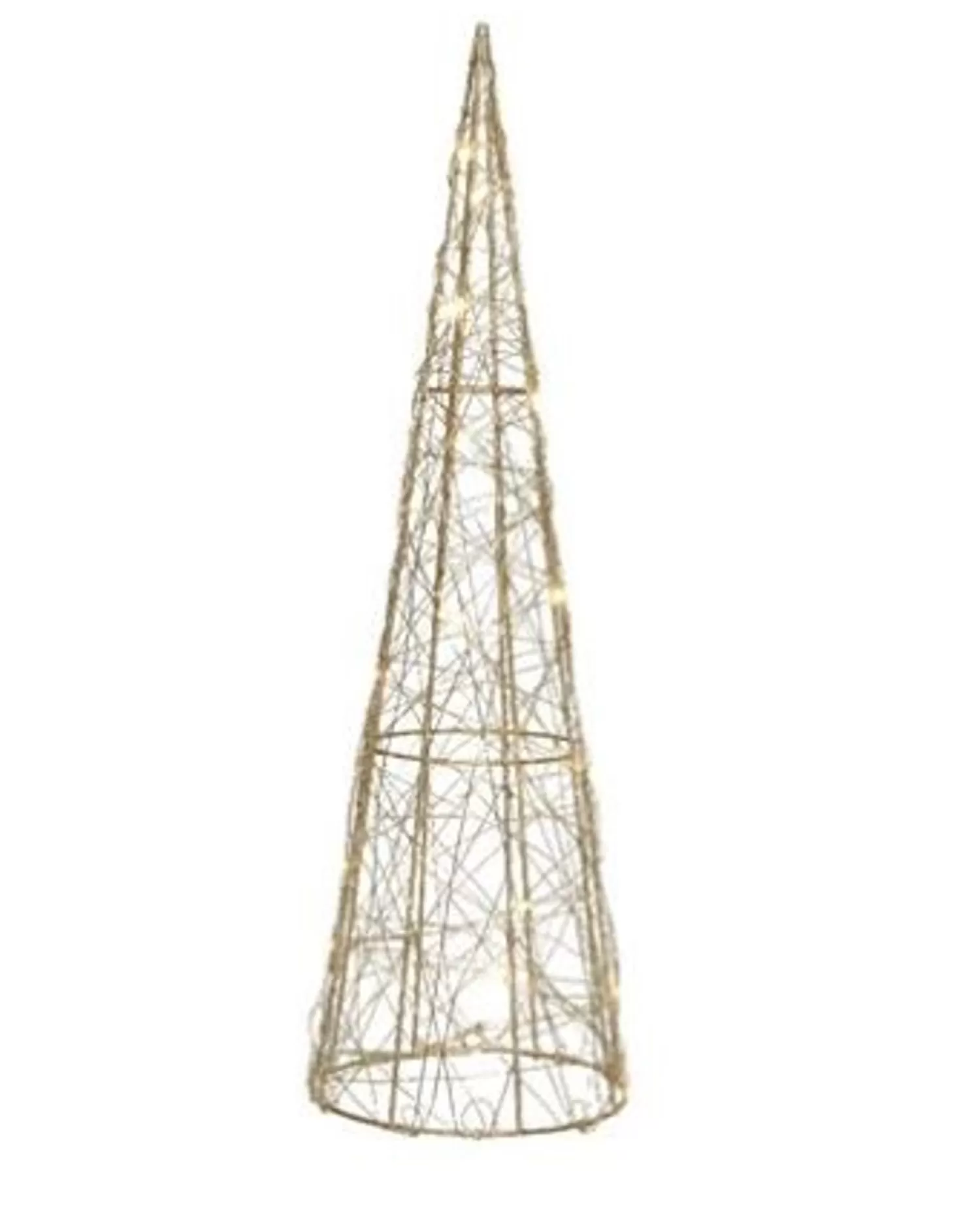 Clearance Treetime Gold Metal Cone Tree 23.6"