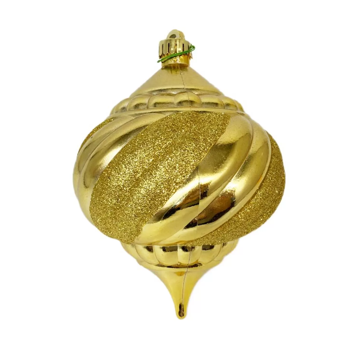 Best Sale Treetime Gold Swirl Finial Ball Ornament 8"