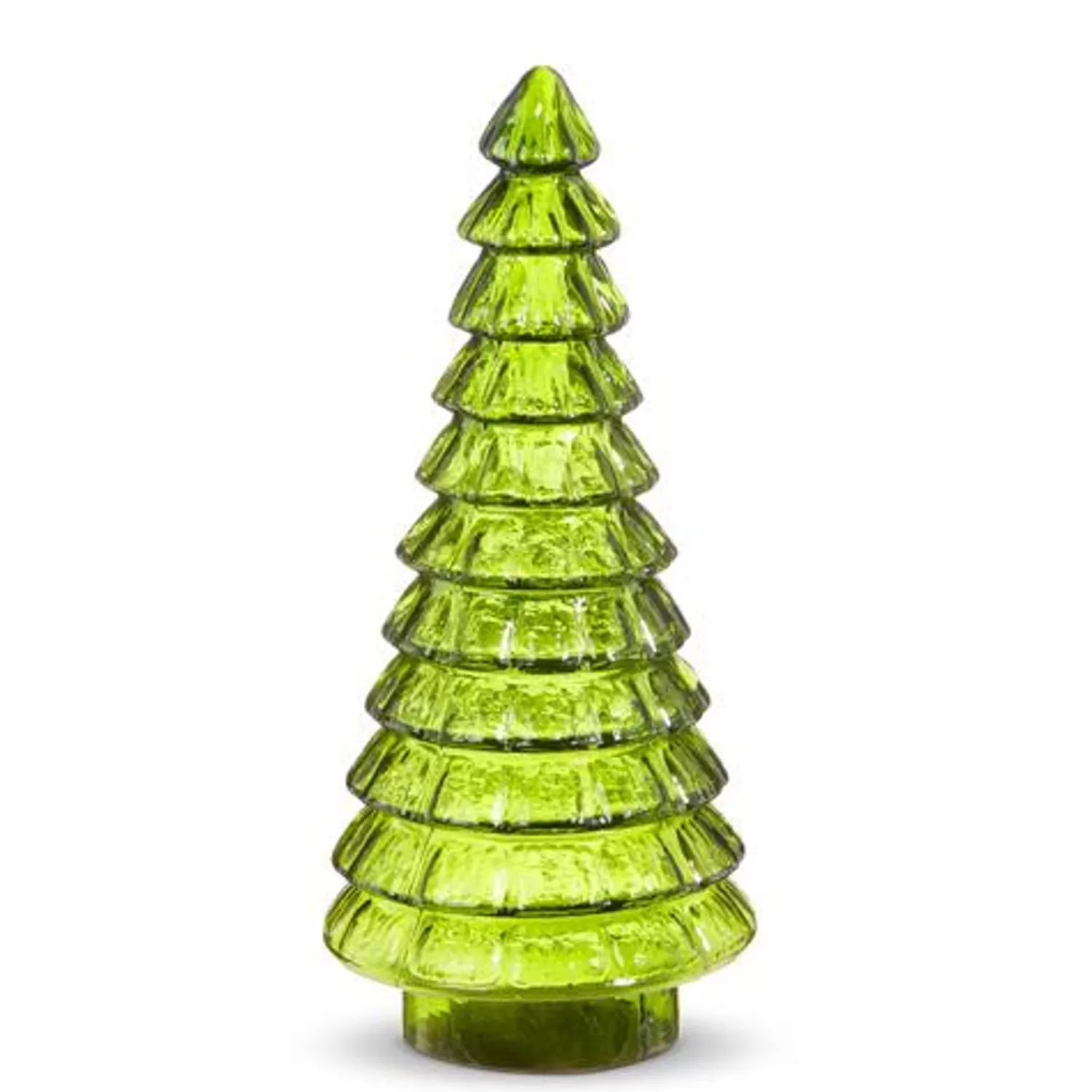 Hot Treetime Green Glass Christmas Tree 12"