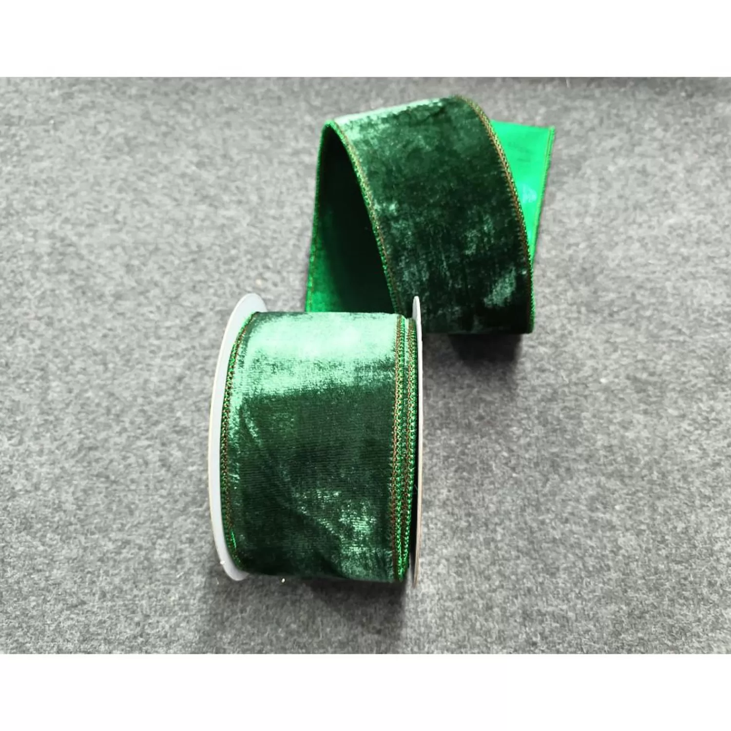 Flash Sale Treetime Green Velvet Dupion Ribbon