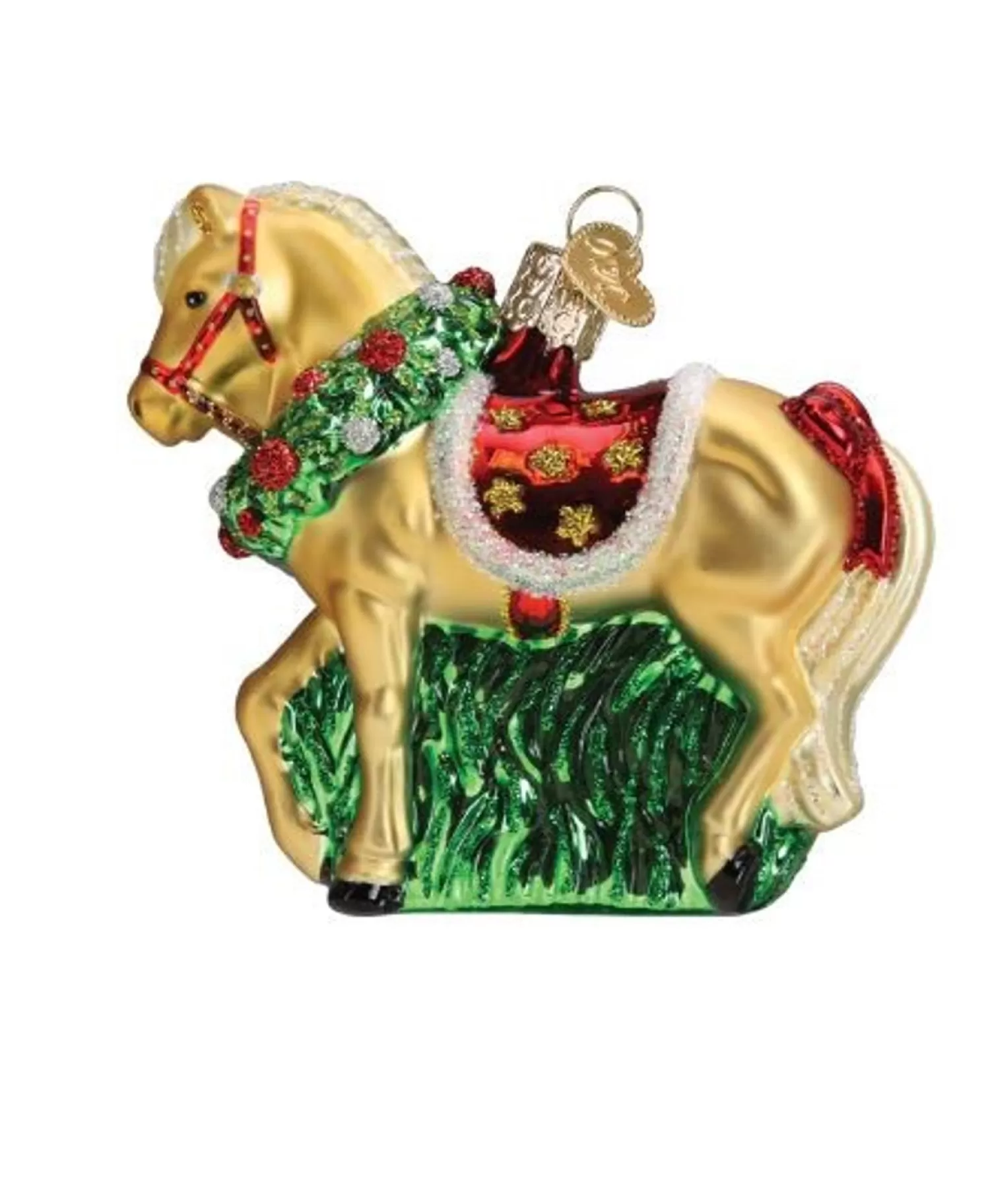 Online Treetime Horse With Wreath Ornament