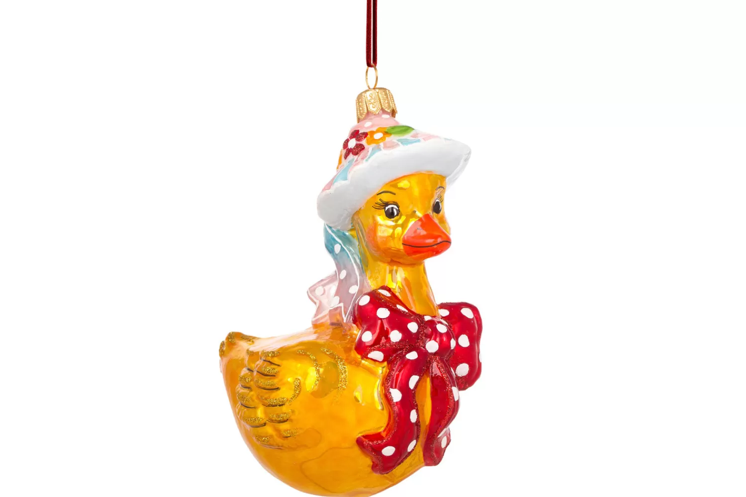 Cheap Treetime Huras Family Adorable Duckling With Polka Dot Bow Ornament