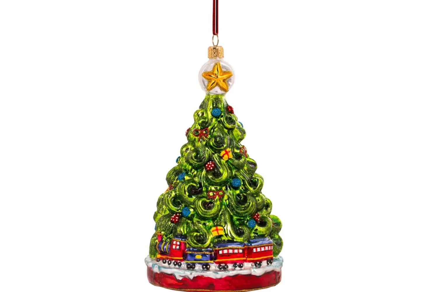 Discount Treetime Huras Family Balsam Tree With Train Ornament