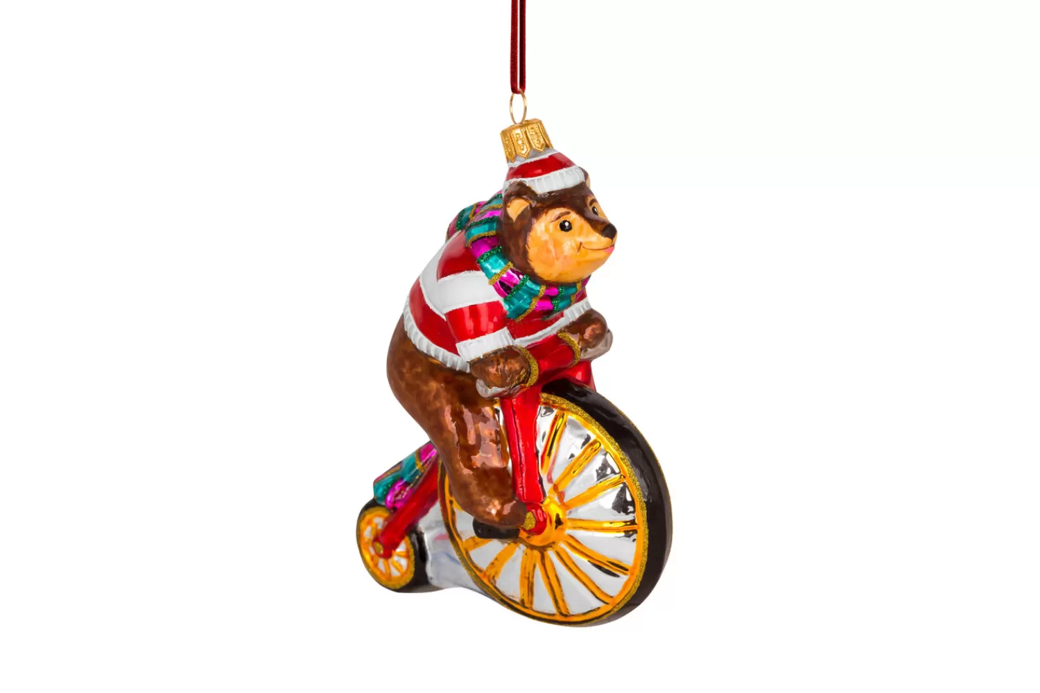 New Treetime Huras Family Biking Bear Ornament