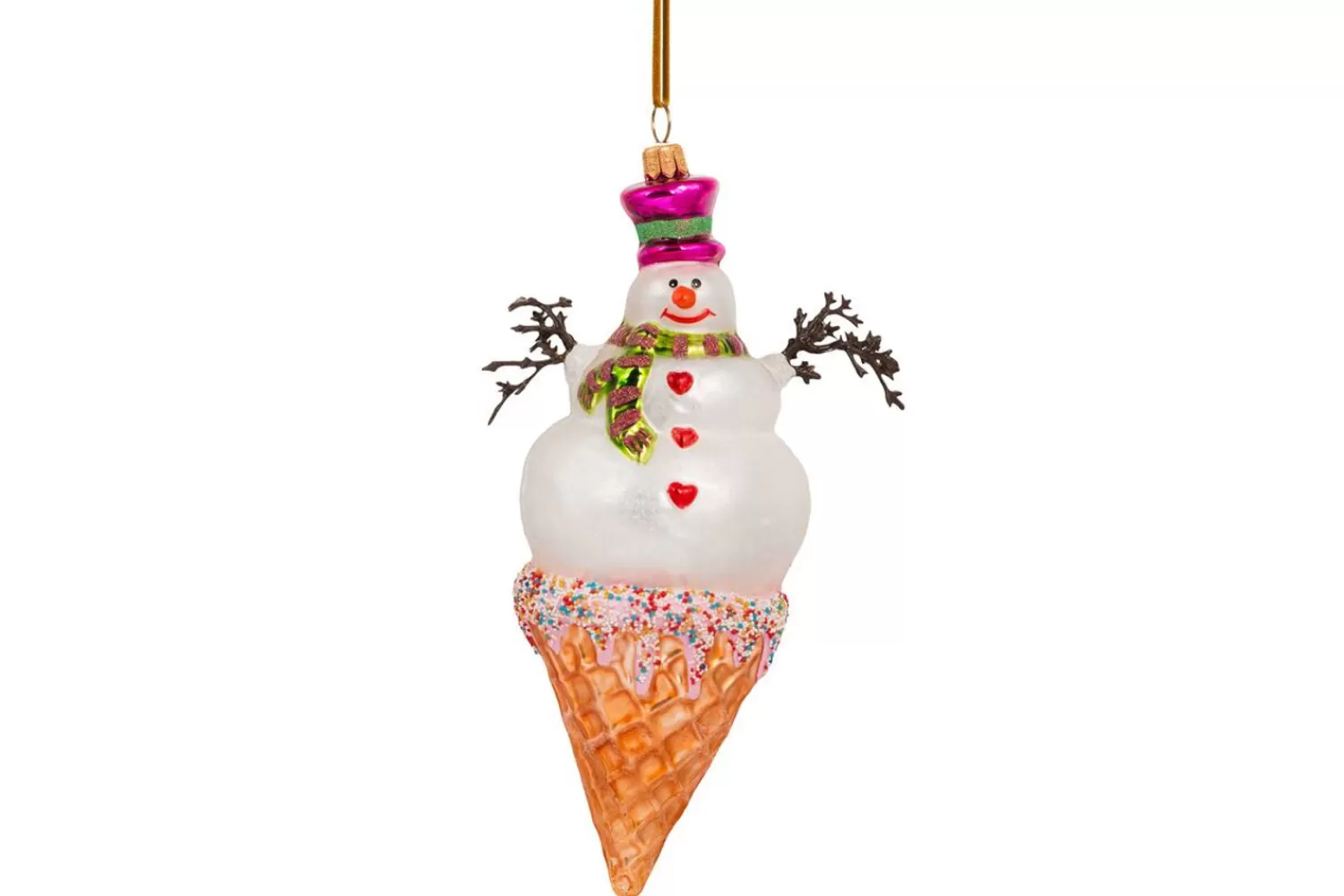 Hot Treetime Huras Family Creamy Snowman Waffle Ornament