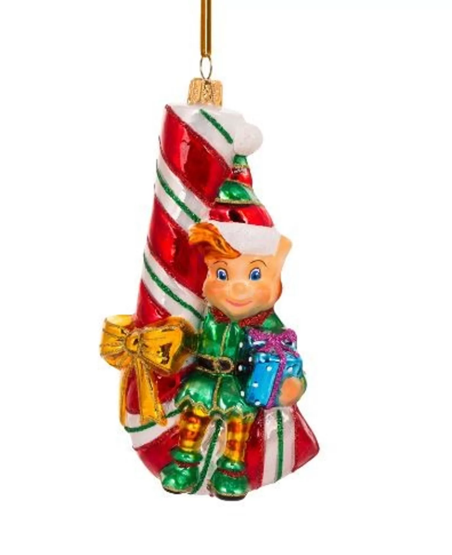 Cheap Treetime Huras Family Elf On A Candy Cane Ornament