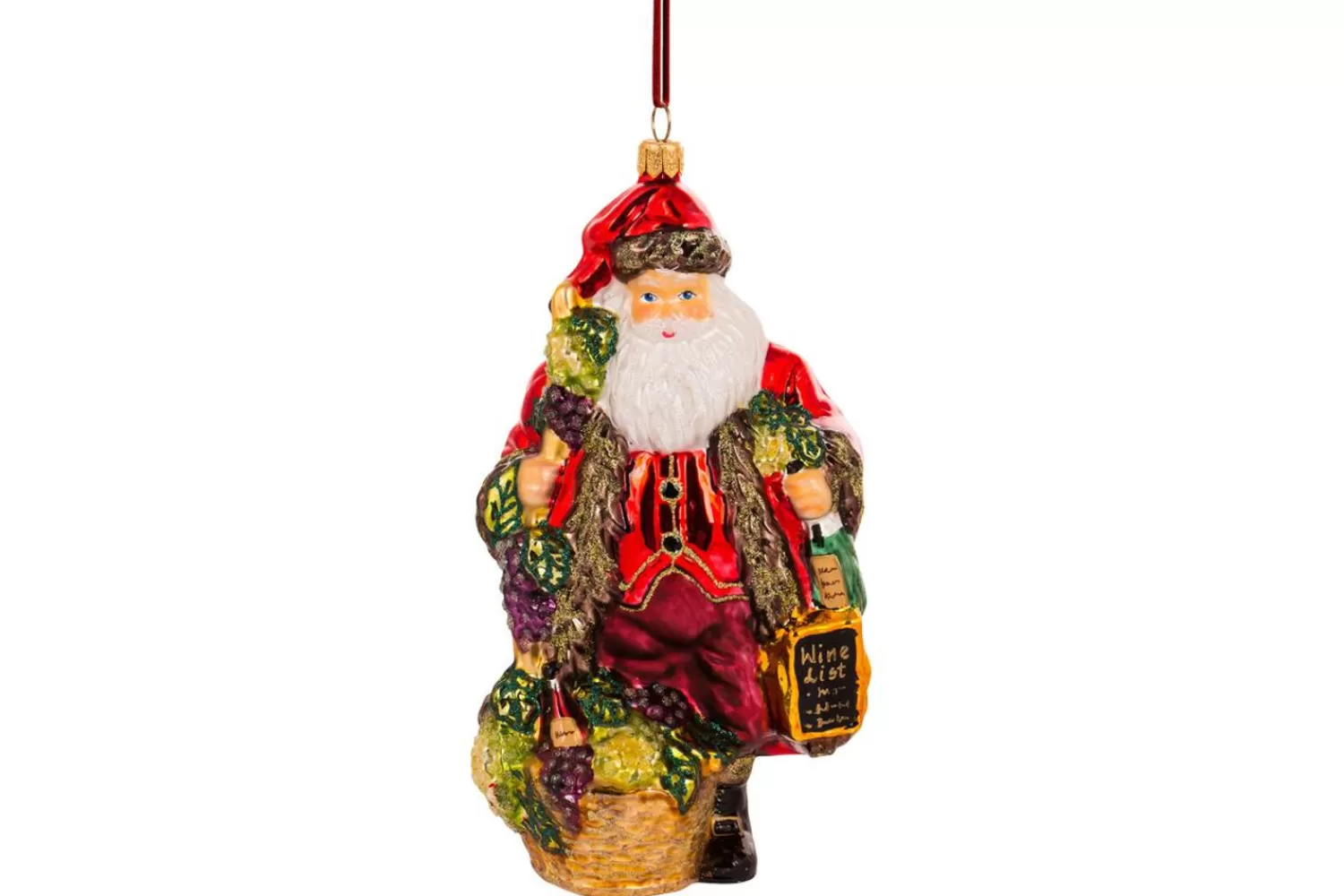 Store Treetime Huras Family Fine Wine Santa Ornament