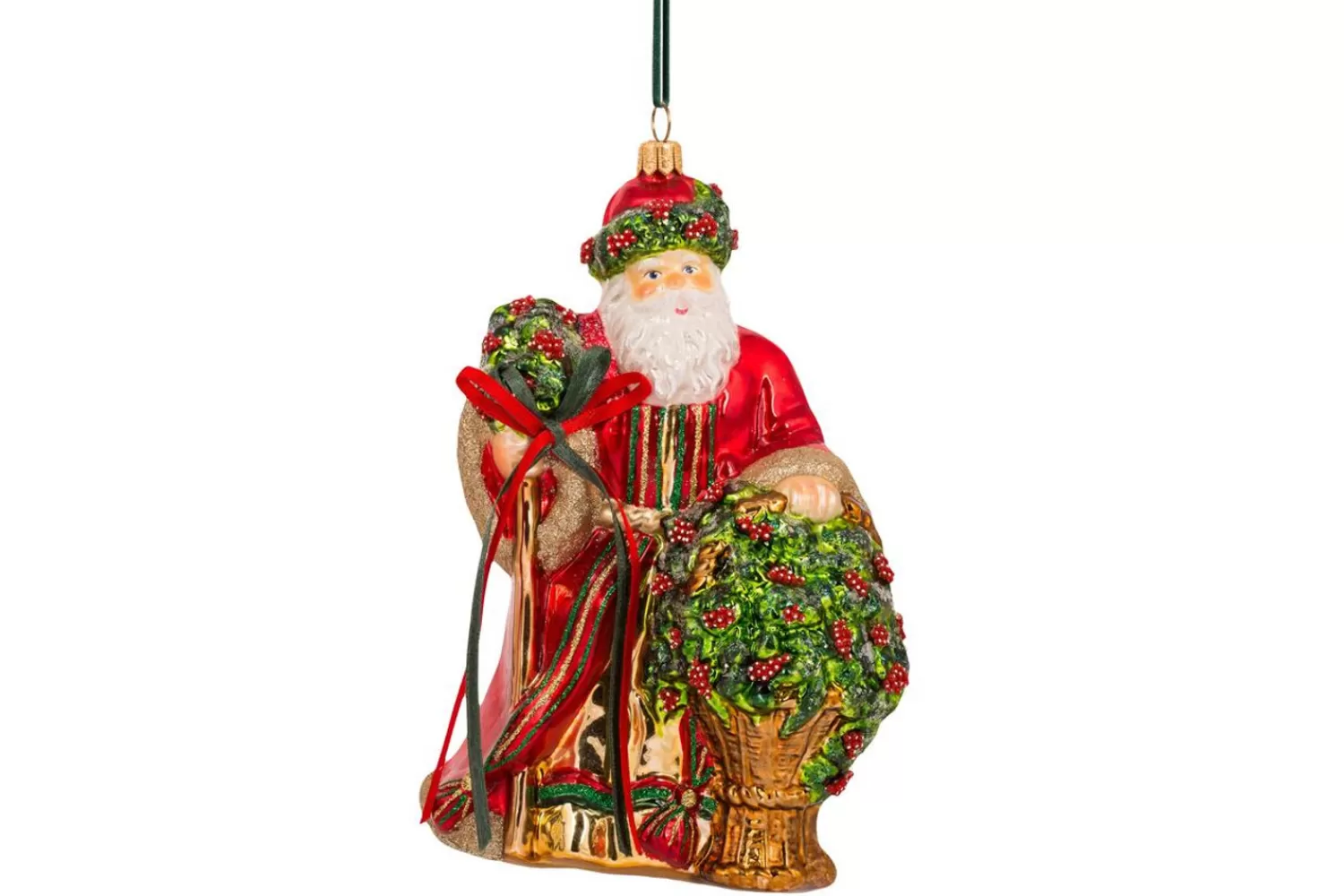 Best Treetime Huras Family Holly Berry Santa Ornament