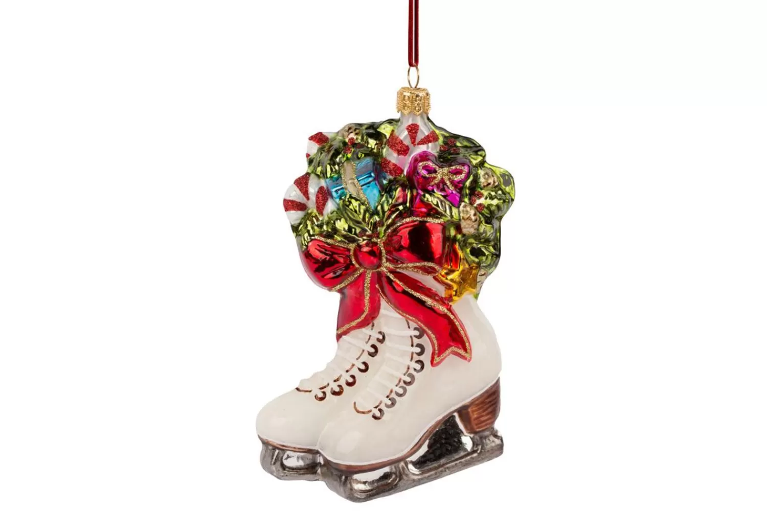 Flash Sale Treetime Huras Family Ice Skates With A Red Bow Ornament