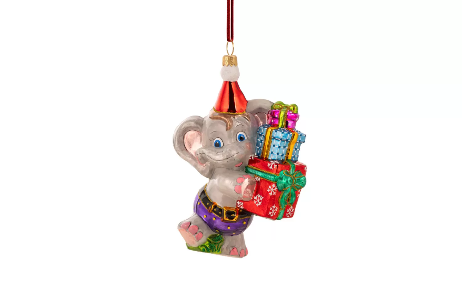 Shop Treetime Huras Family Little Elephant With Gifts Ornament