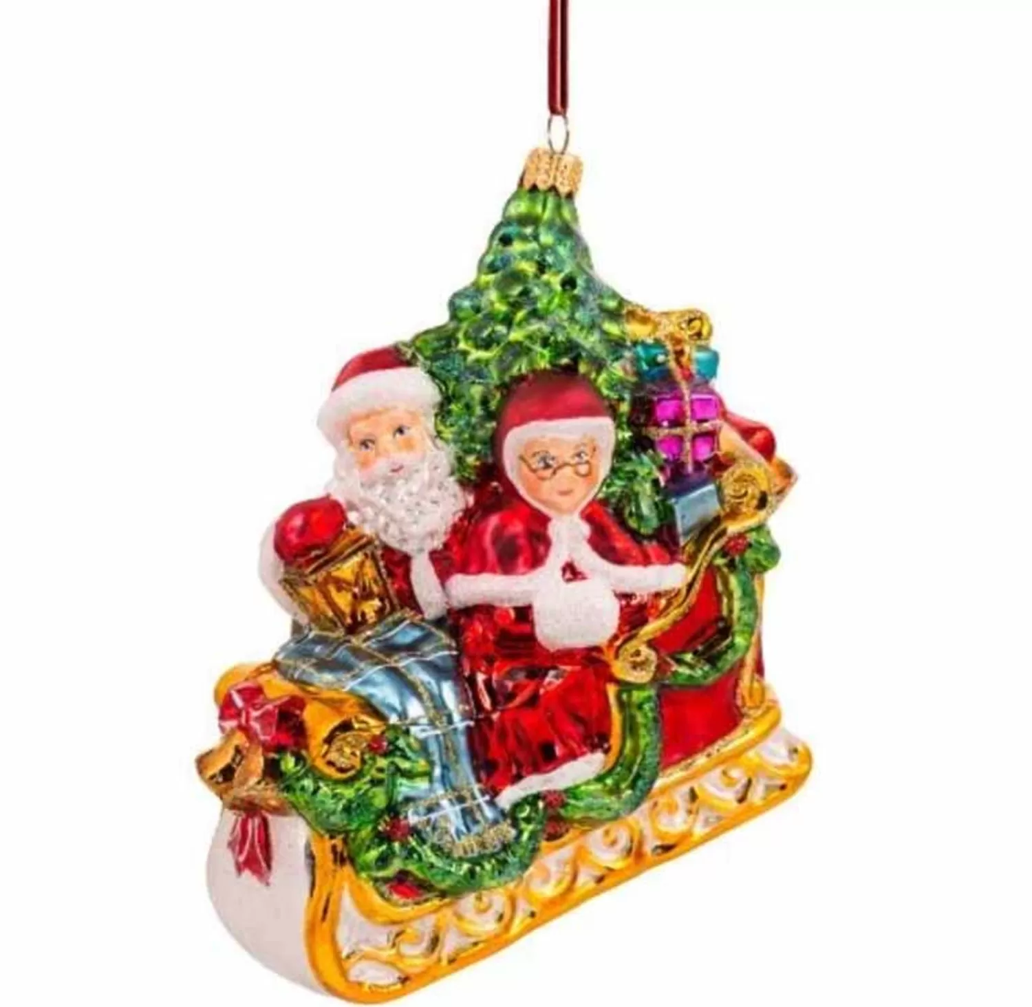 Online Treetime Huras Family Mr. And Mrs. Claus In Sleigh Ornament