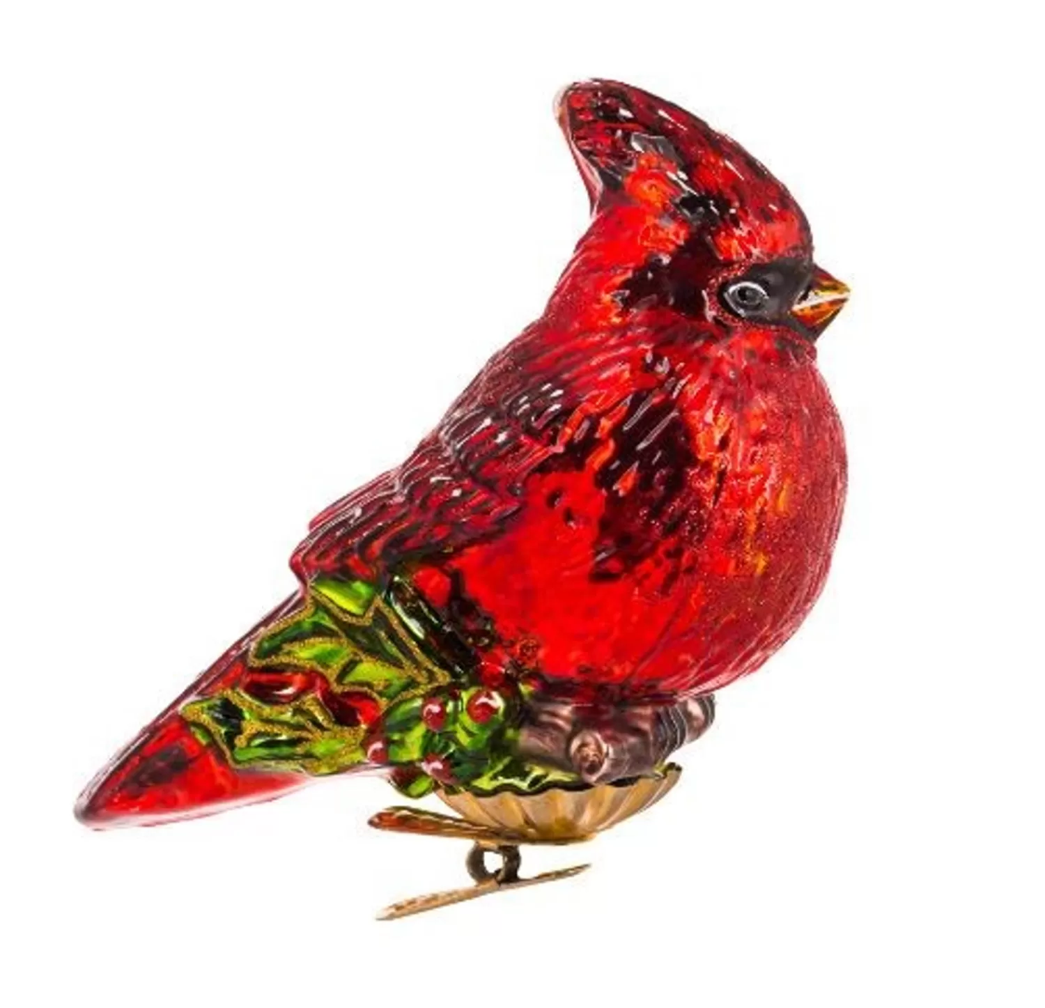 Hot Treetime Huras Family Perky Christmas Cardinal (clip-on) Ornament